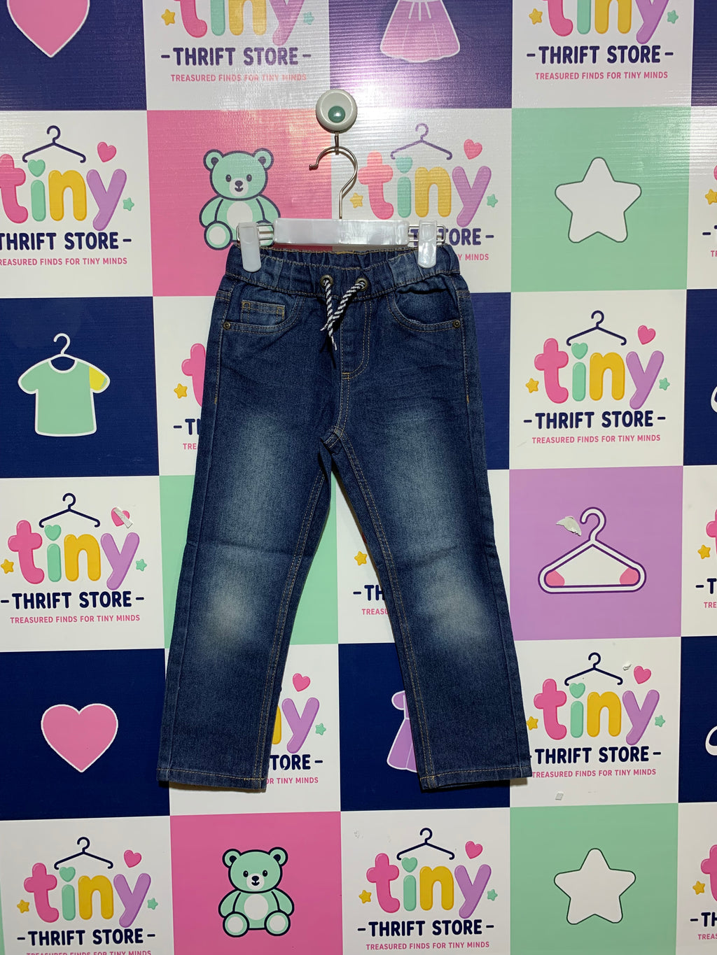 Kiki & Koko Boys Medium Wash Denim Jogger Jeans - Size 3-4 Years AB1