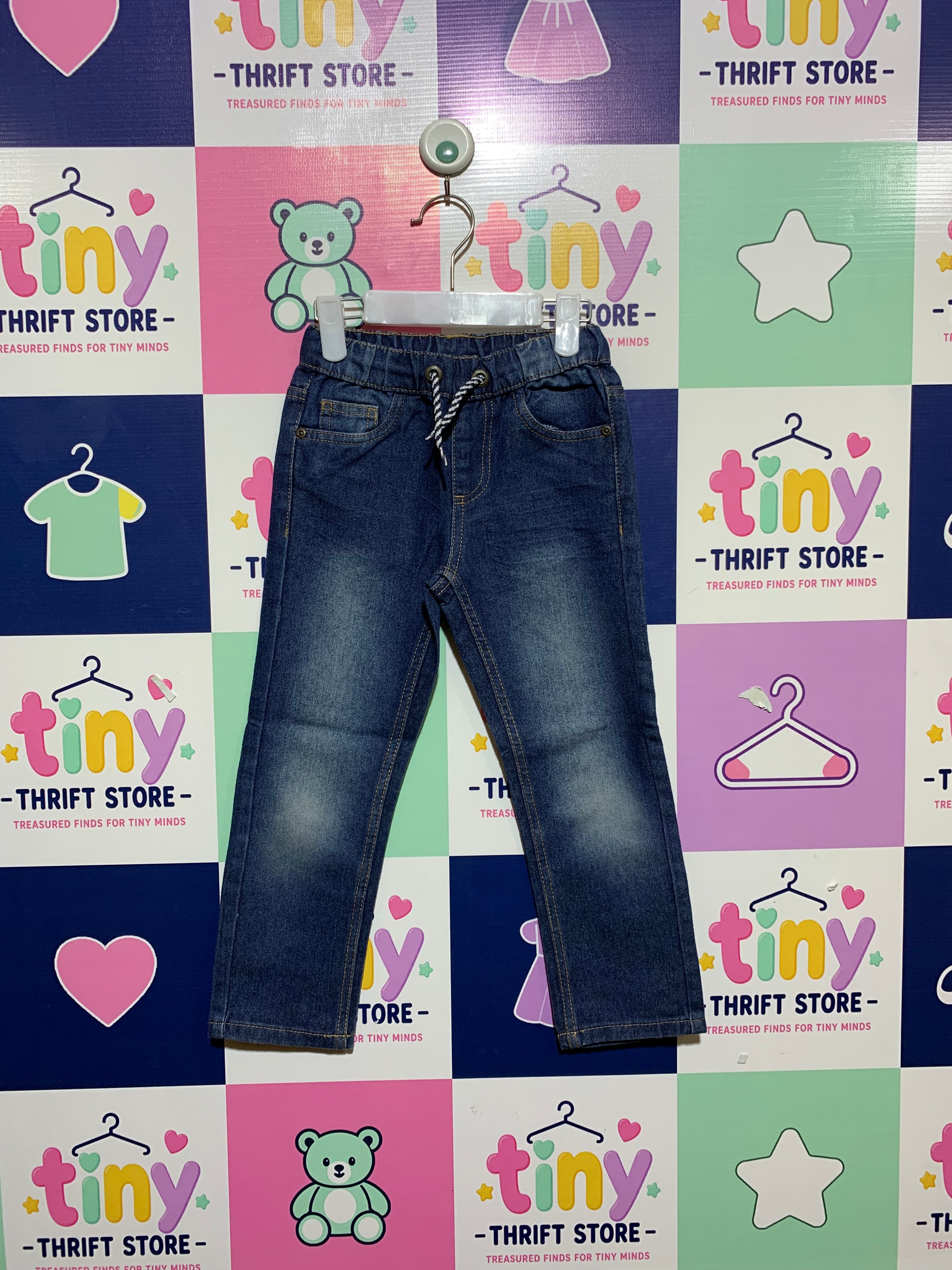 Kiki & Koko Boys Medium Wash Denim Jogger Jeans - Size 3-4 Years AB1