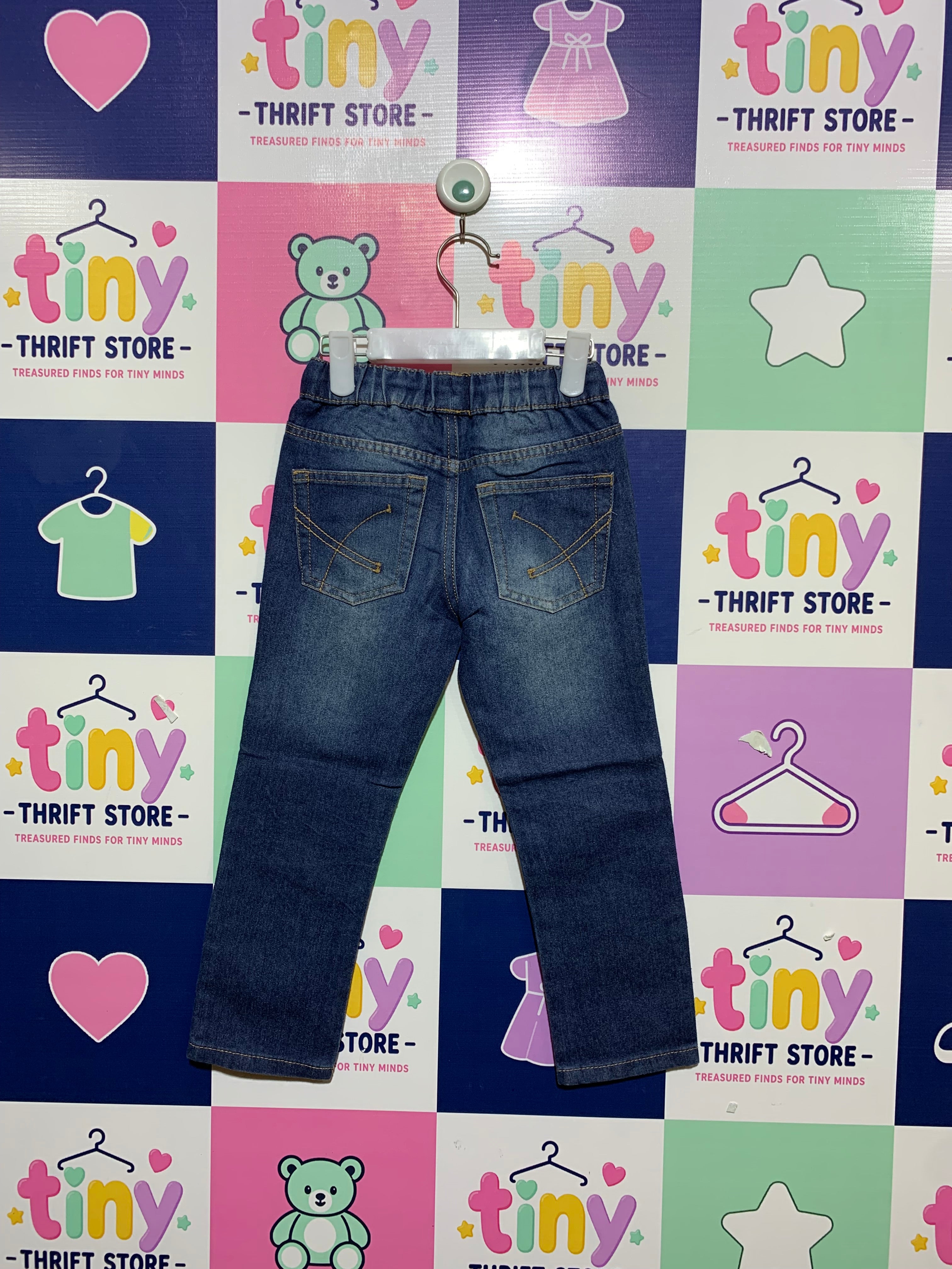 Kiki & Koko Boys Medium Wash Denim Jogger Jeans - Size 3-4 Years AB1