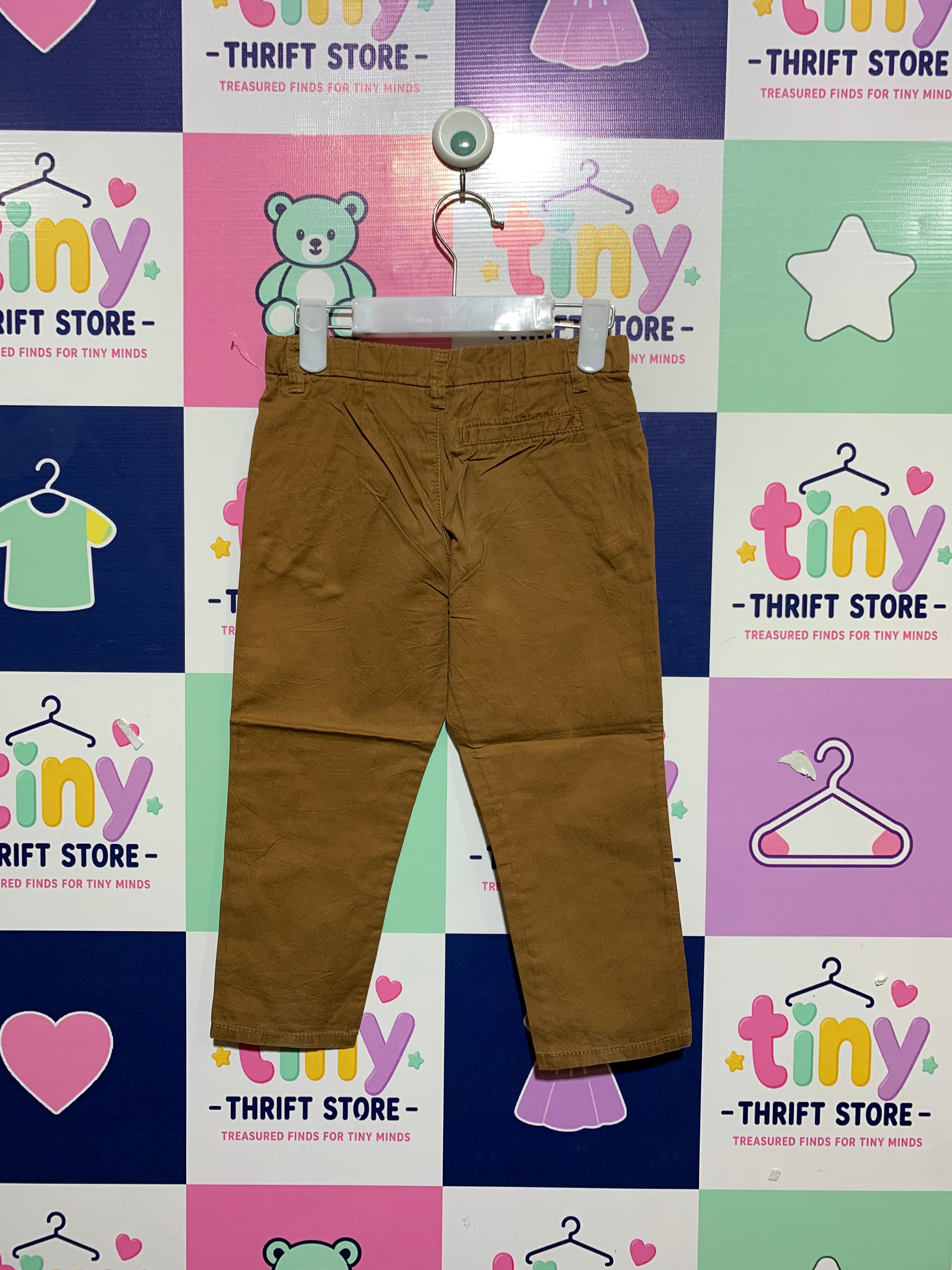 H&M Baby Boy Tobacco Brown Chino Trousers - Size 2-3 Years AB1