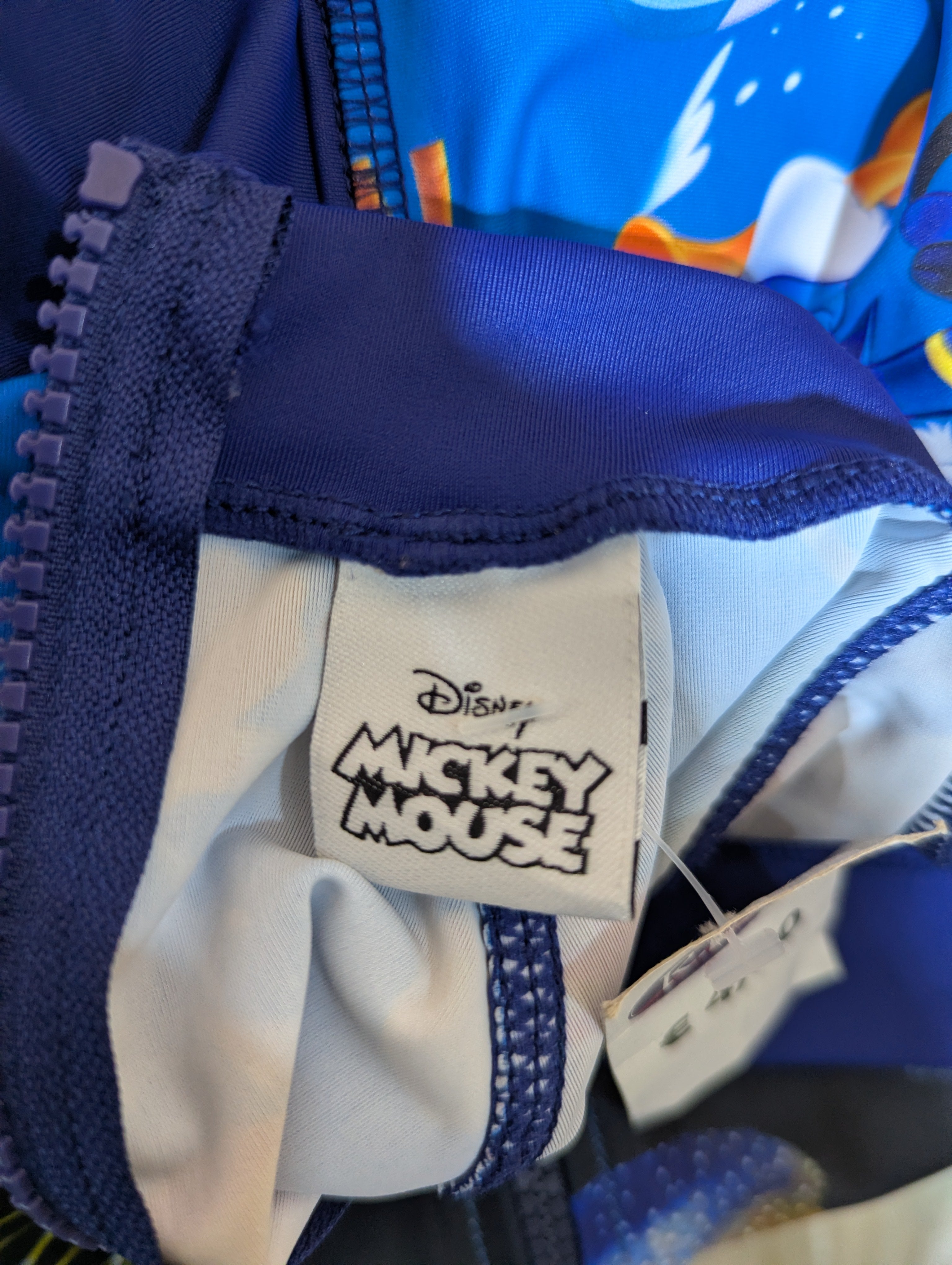 Disney Mickey Mouse & Friends Boys Tropical Surfing Rash Guard Swimsuit - Size 12-18M AB1
