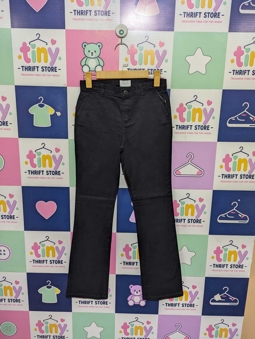 The Children's Place Girls Black Bootcut Uniform Dress Pants - Size 14S Estimated Age 11-13 Years AB1