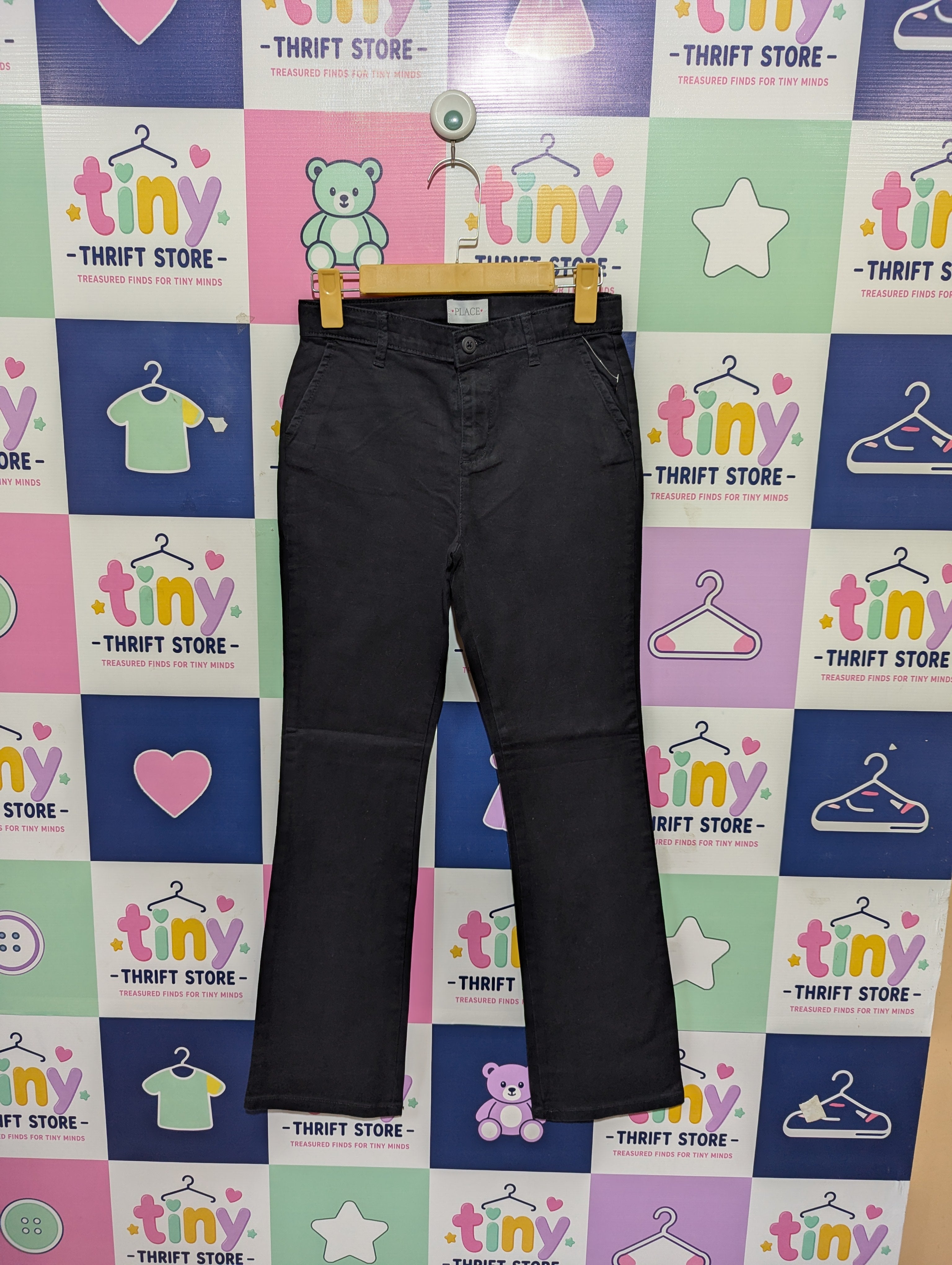 The Children's Place Girls Black Bootcut Uniform Dress Pants - Size 14S Estimated Age 11-13 Years AB1
