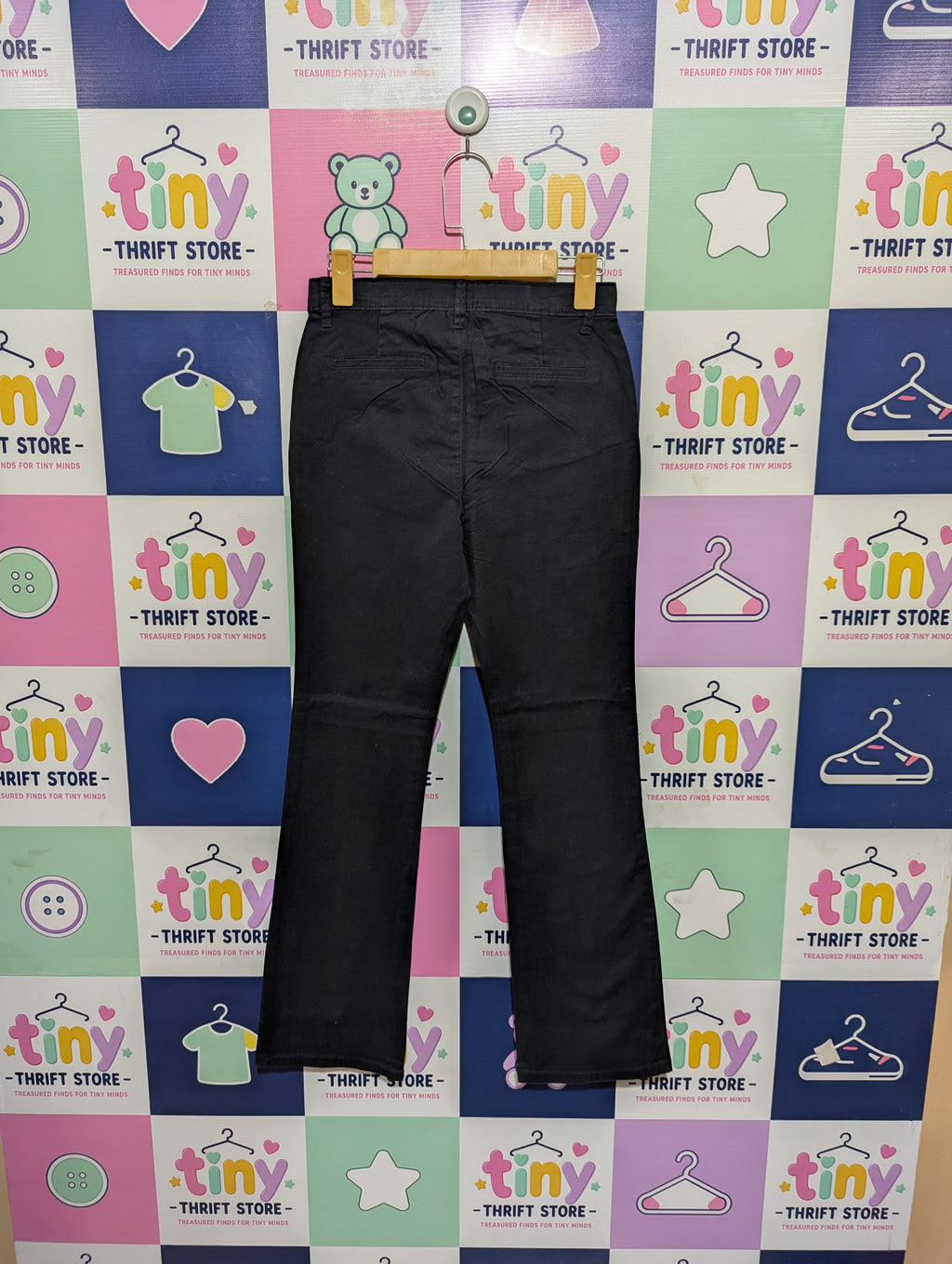 The Children's Place Girls Black Bootcut Uniform Dress Pants - Size 14S Estimated Age 11-13 Years AB1