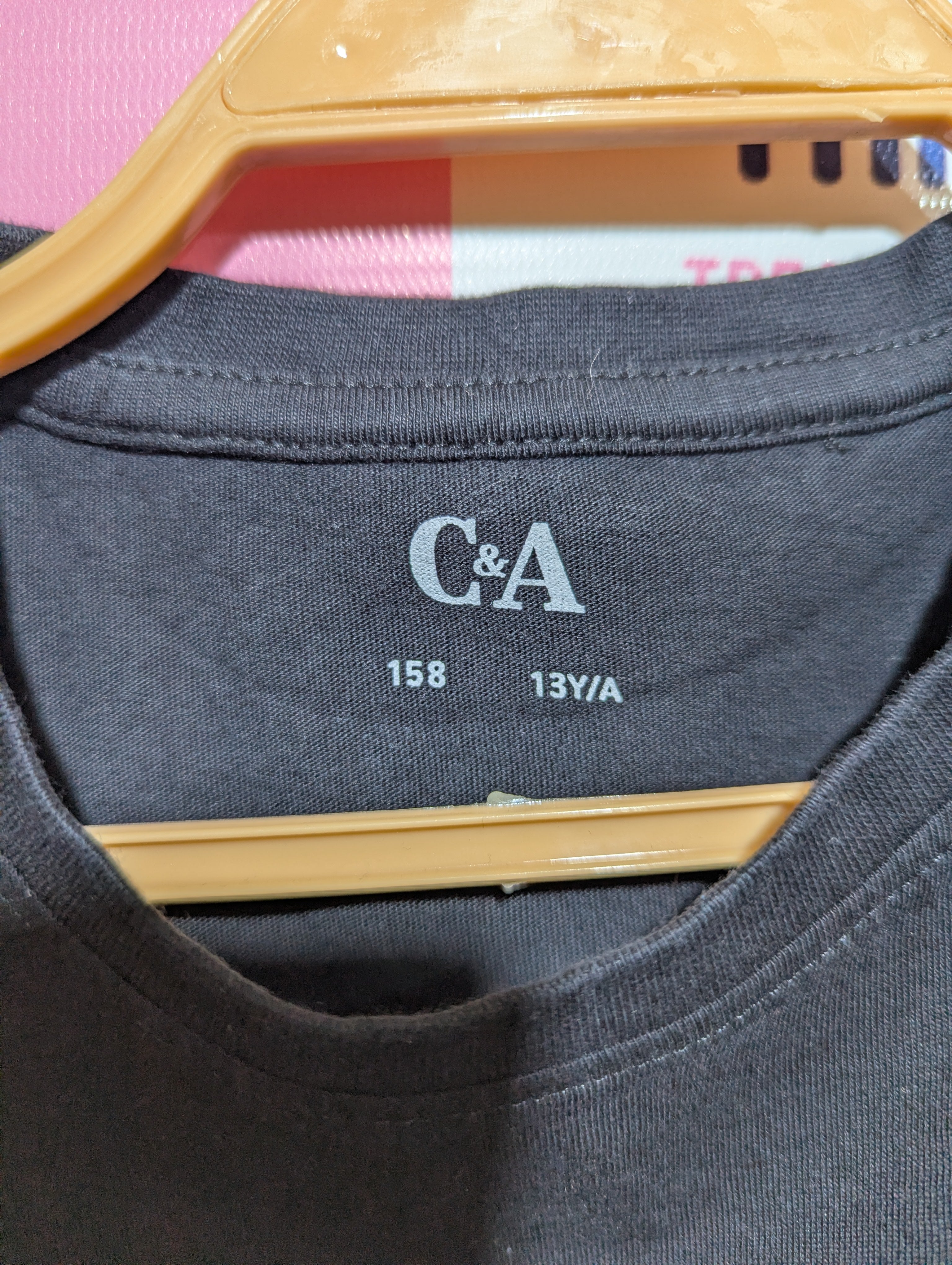 C&A Boys Black "Take It To The Edge" Graphic Short Sleeve Tee - Size 158 Estimated Age 13 Years AB1