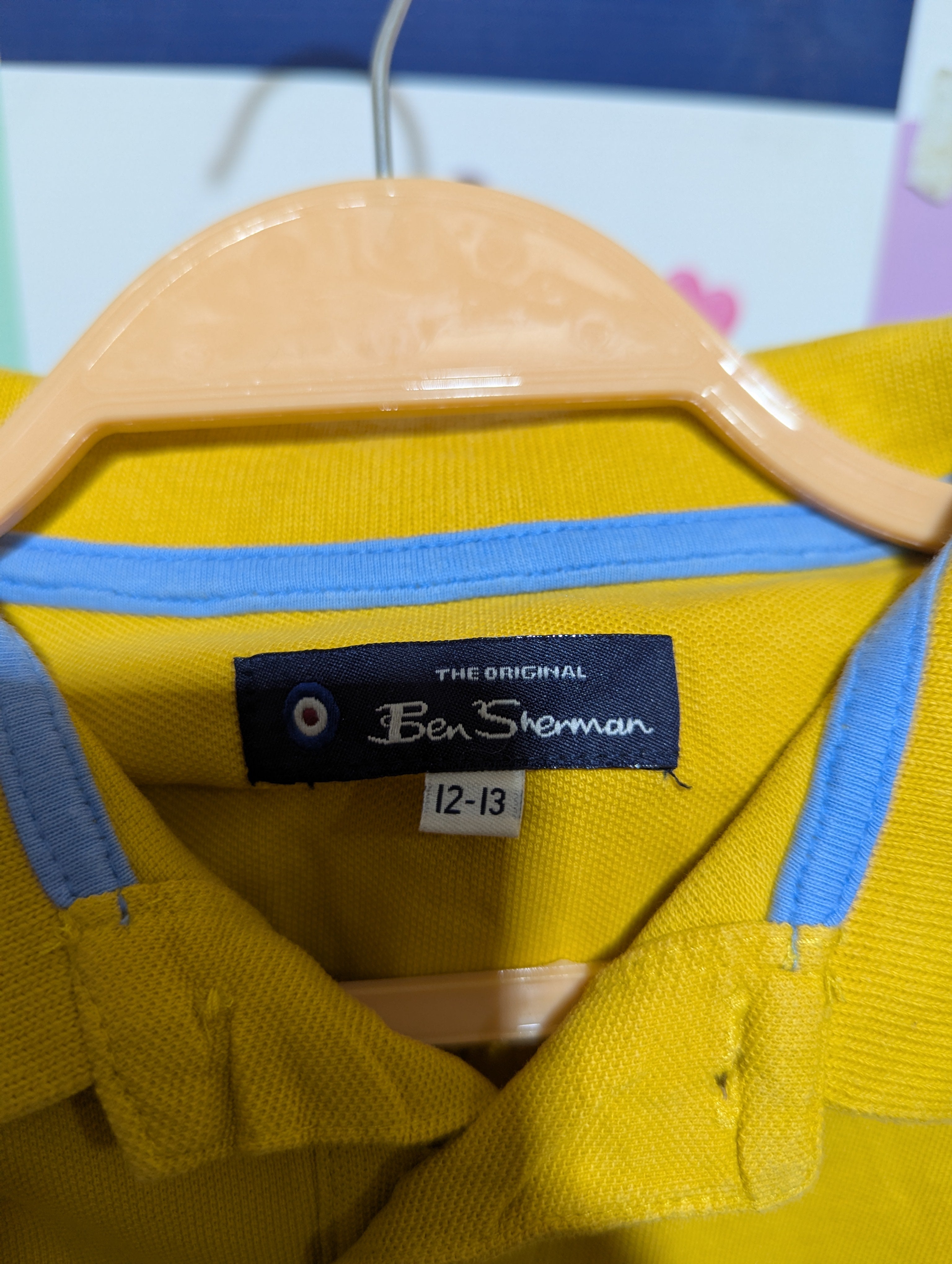 Ben Sherman Boys Mustard Yellow Short Sleeve Polo Shirt - Size 12-13 Years (Estimated Age 12-13 Years) AB1