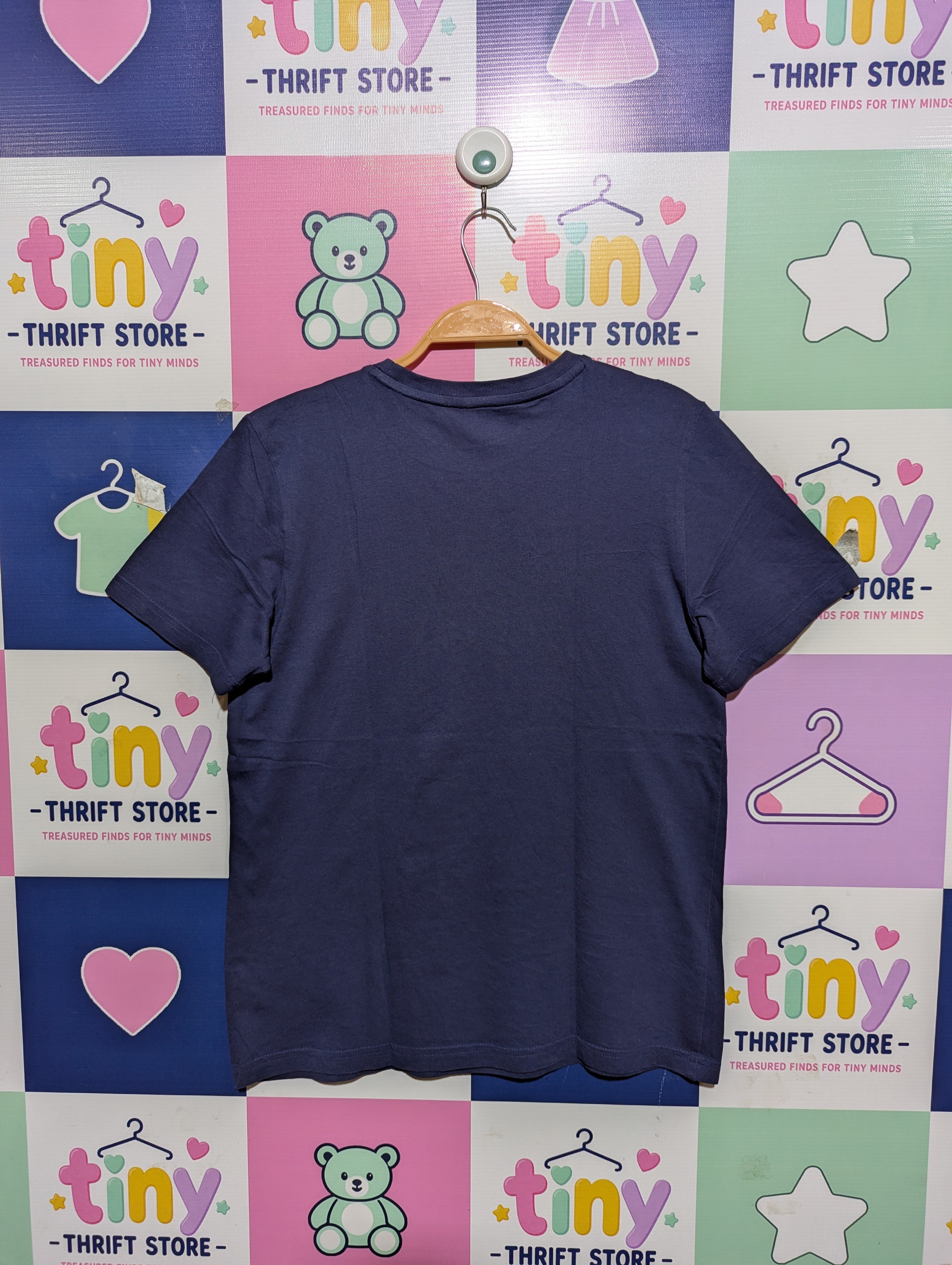 Puma Boys Navy Blue "Graphic Circle Logo" Short-Sleeve Tee - Size Estimated Age 13-14 Years AB1