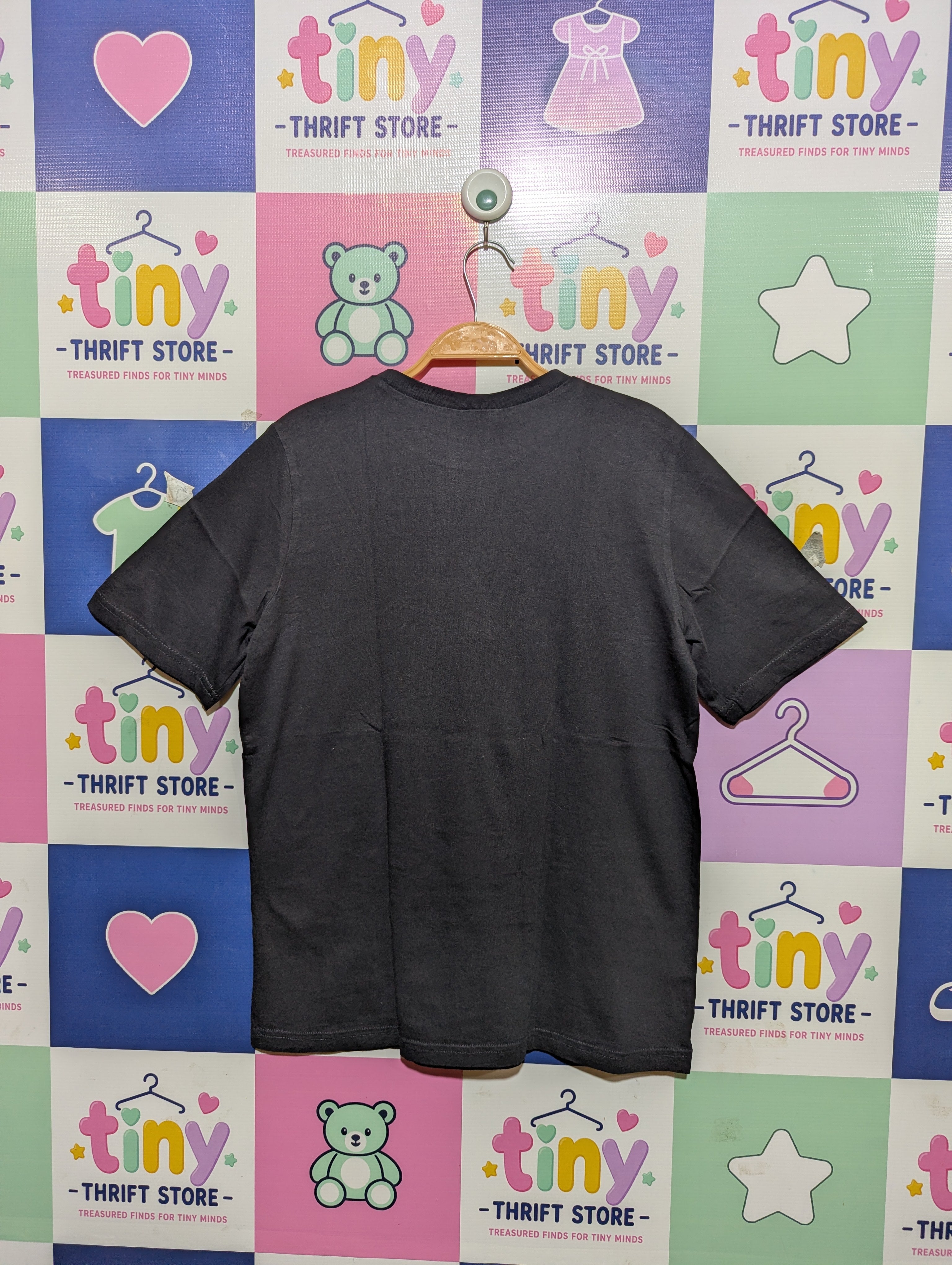 H&M Boys Black "NASA Logotype" Short-Sleeve Tee - Size Estimated Age 14+ Years AB1