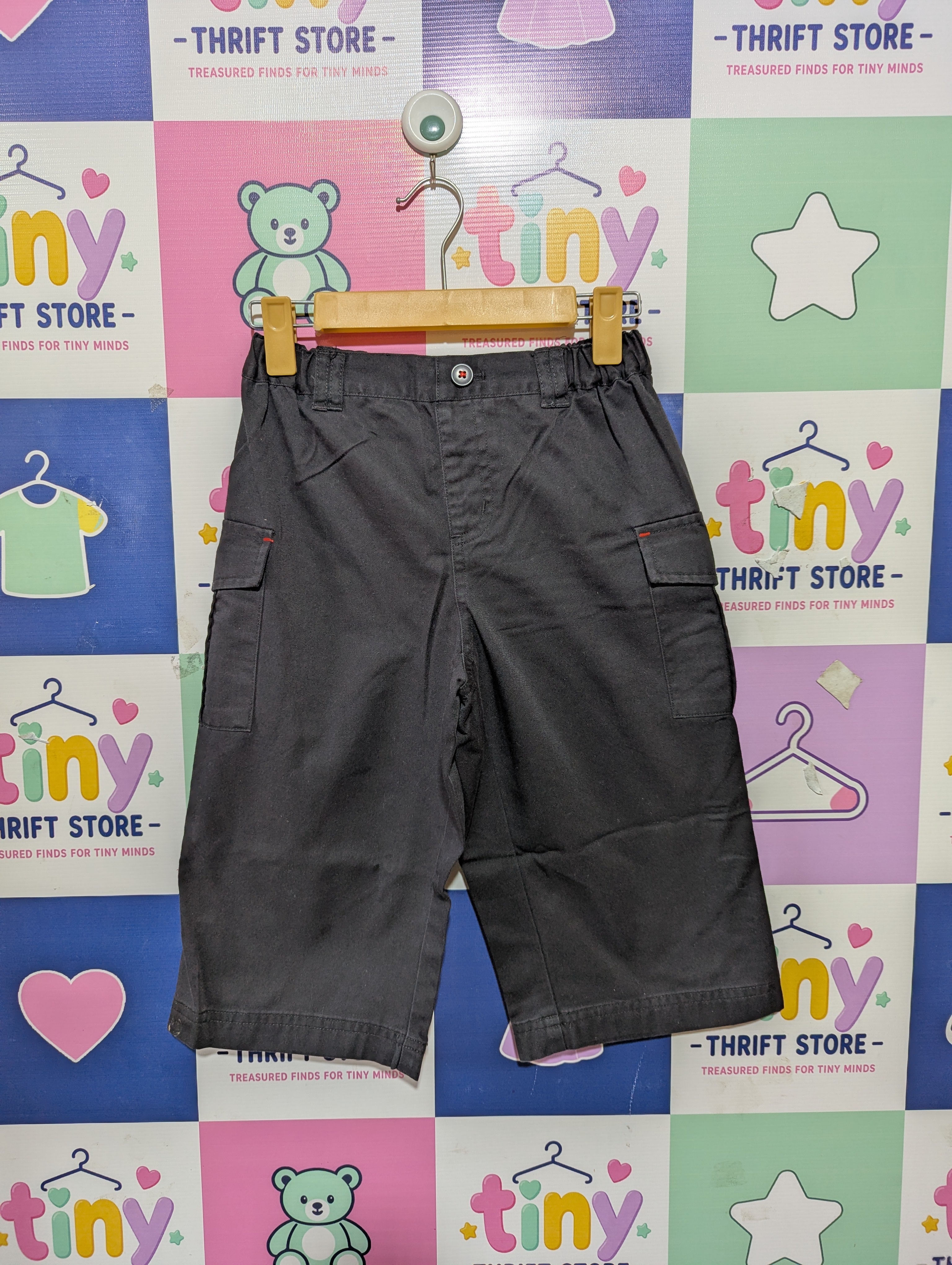 Comme Ça Ism Boys Dark Charcoal Grey Cargo Shorts - Size 150 cm (Estimated Age 13 Years) AB1