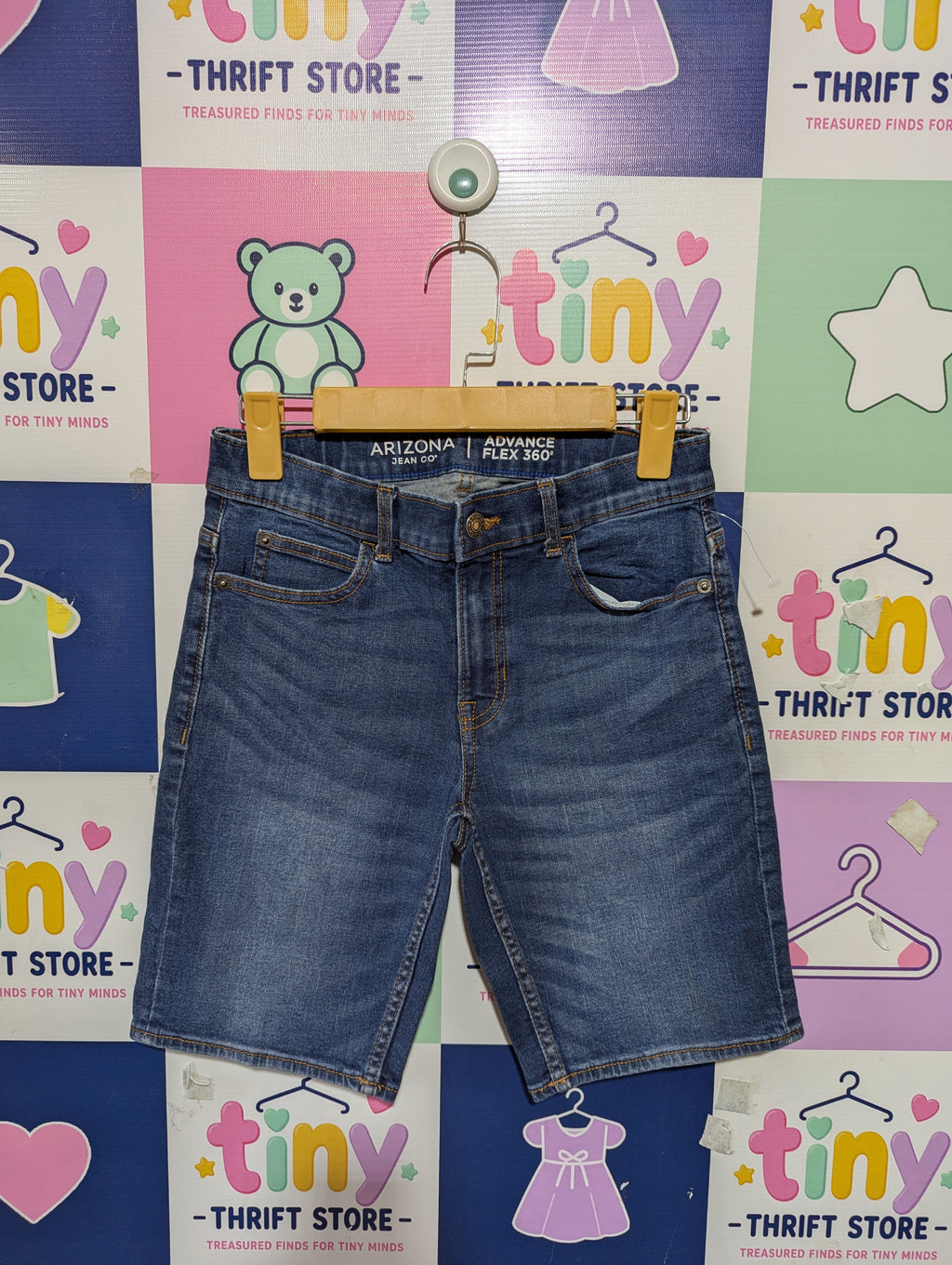 Arizona Jean Co. Boys "Advance Flex 360°" Denim Shorts - Size 14 Estimated Age 14 Years AB1