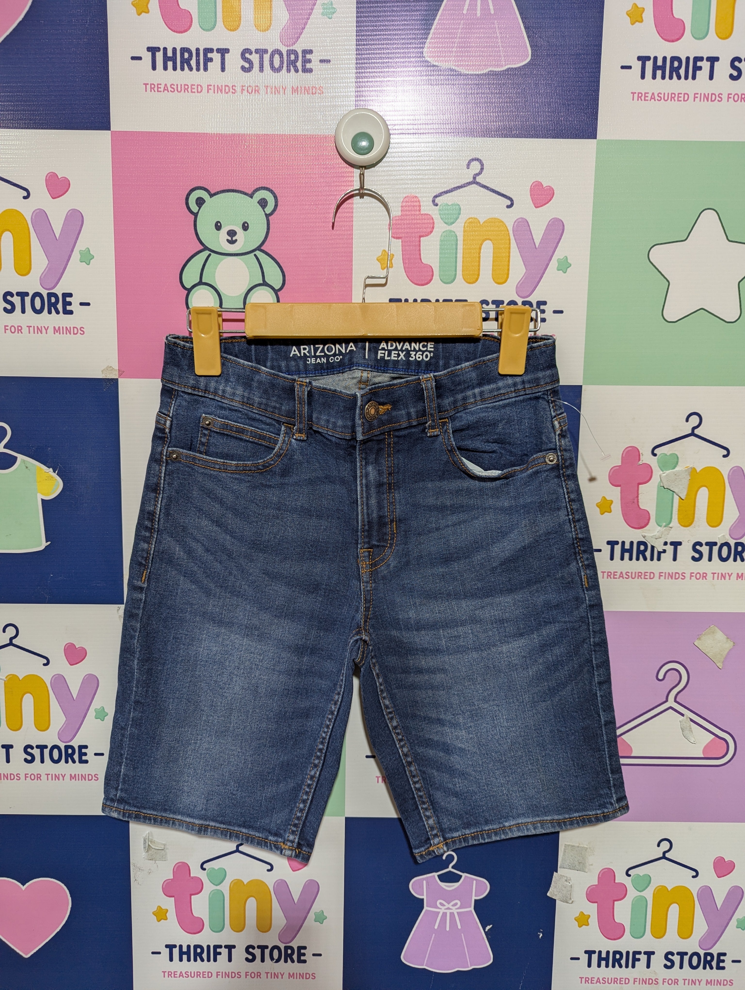 Arizona Jean Co. Boys "Advance Flex 360°" Denim Shorts - Size 14 Estimated Age 14 Years AB1