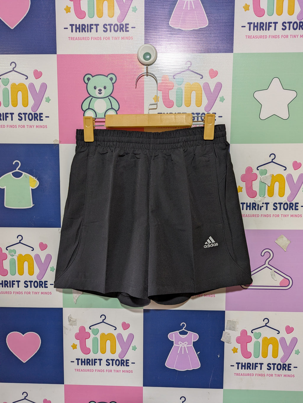 Adidas Boys Black "Climalite" Athletic Training Shorts - Size Estimated Age 13-14 Years AB1