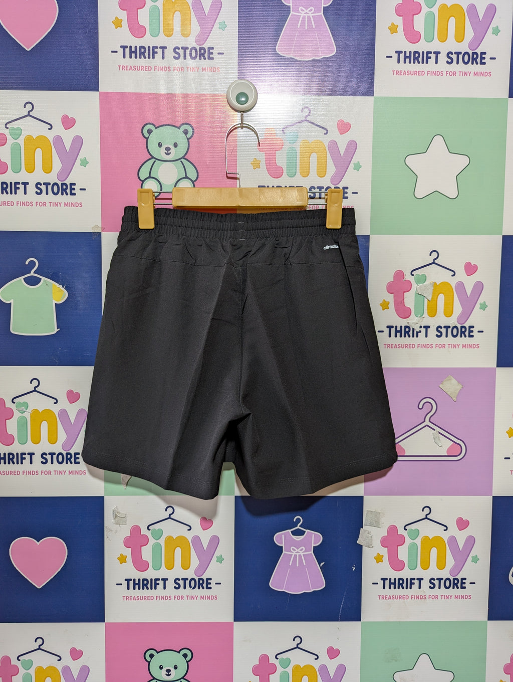 Adidas Boys Black "Climalite" Athletic Training Shorts - Size Estimated Age 13-14 Years AB1