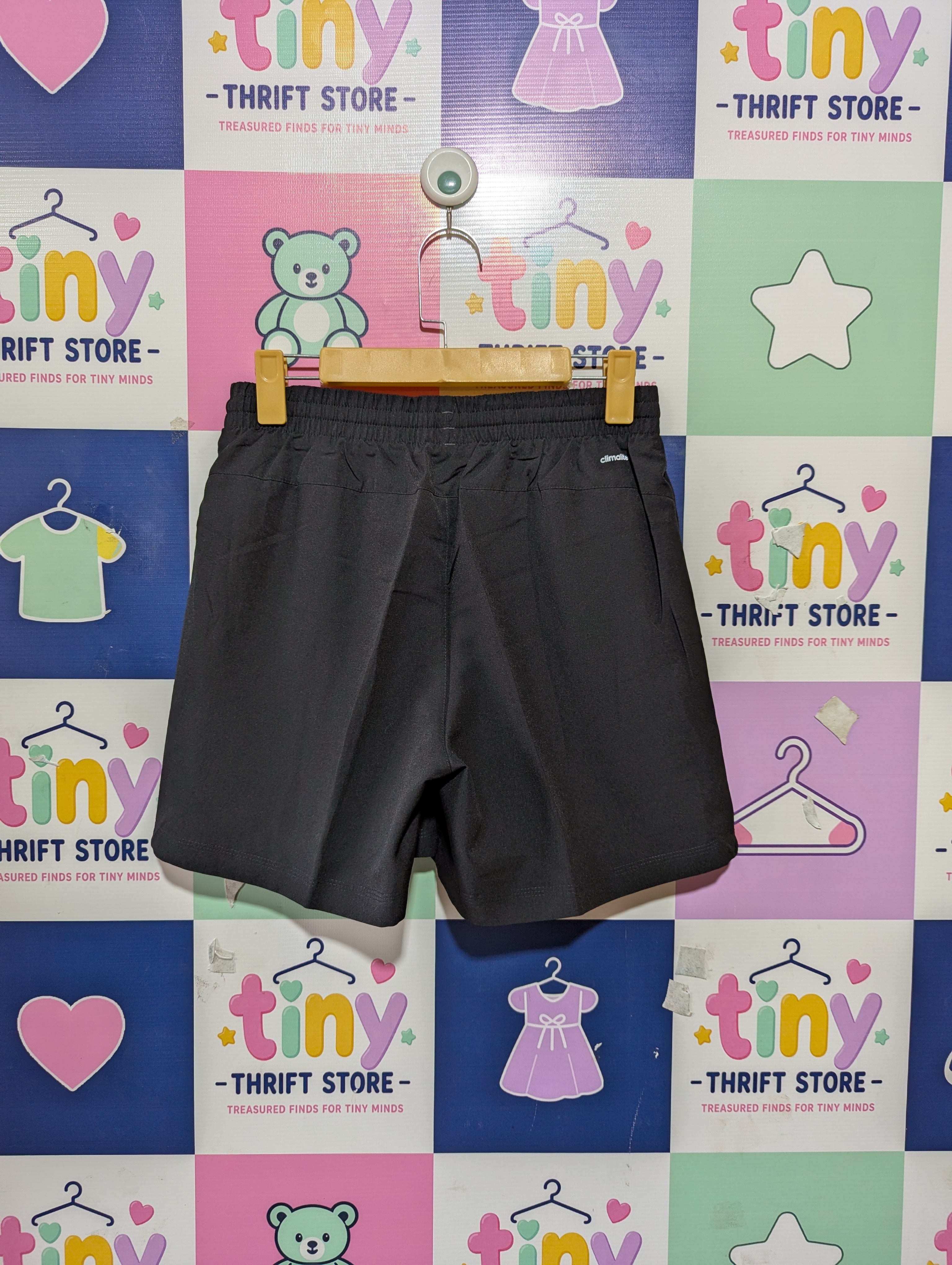 Adidas Boys Black "Climalite" Athletic Training Shorts - Size Estimated Age 13-14 Years AB1