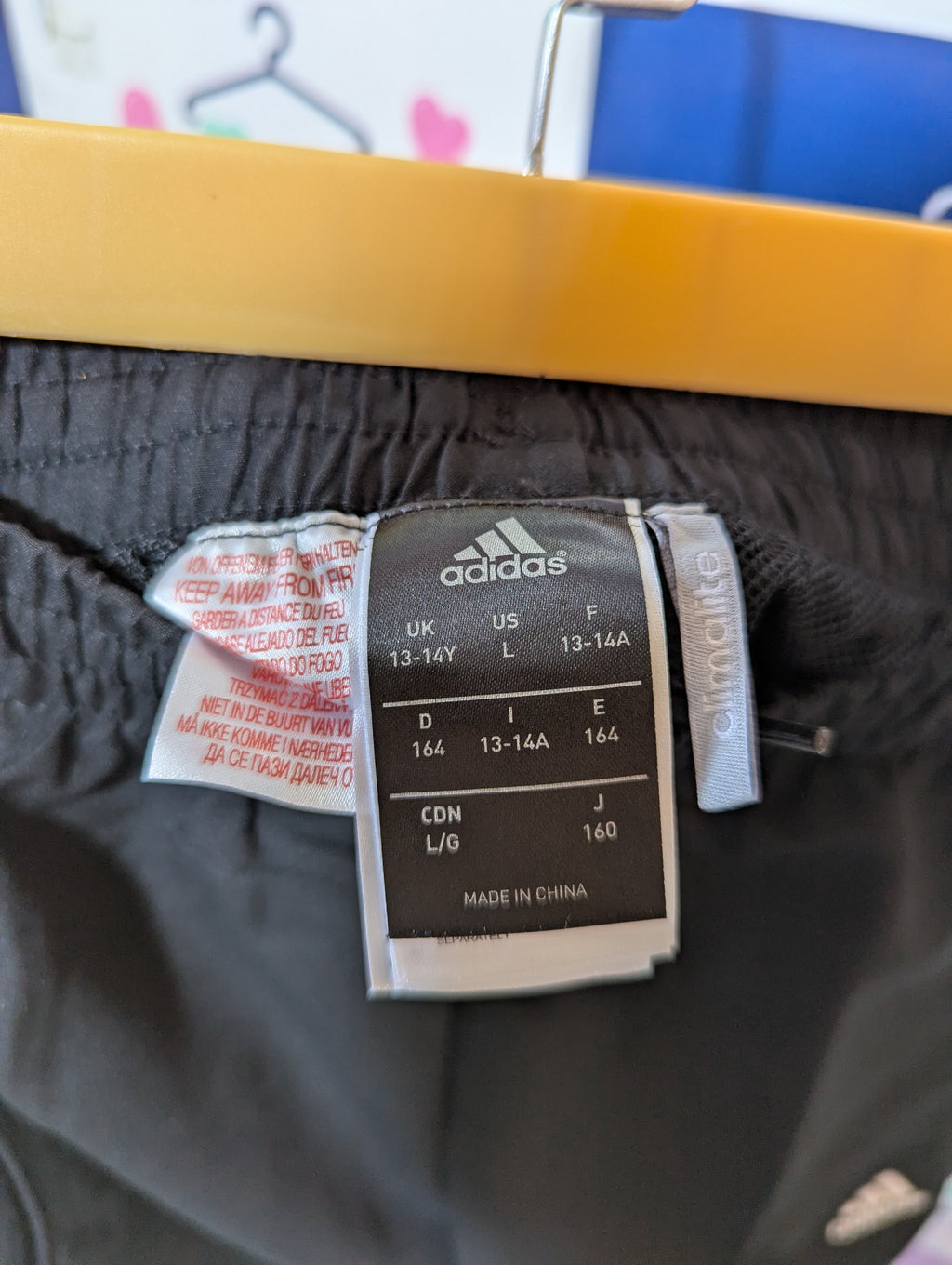 Adidas Boys Black "Climalite" Athletic Training Shorts - Size Estimated Age 13-14 Years AB1