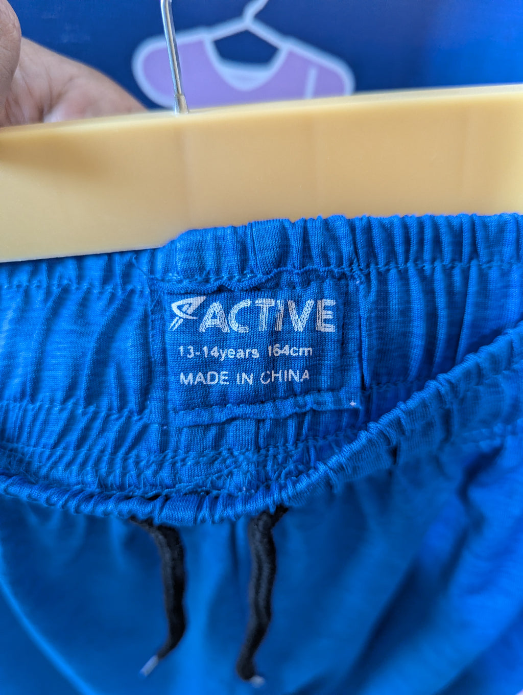 F&F Active Boys Royal Blue Heather Sport Training Shorts - Size Estimated Age 13-14 Years AB1