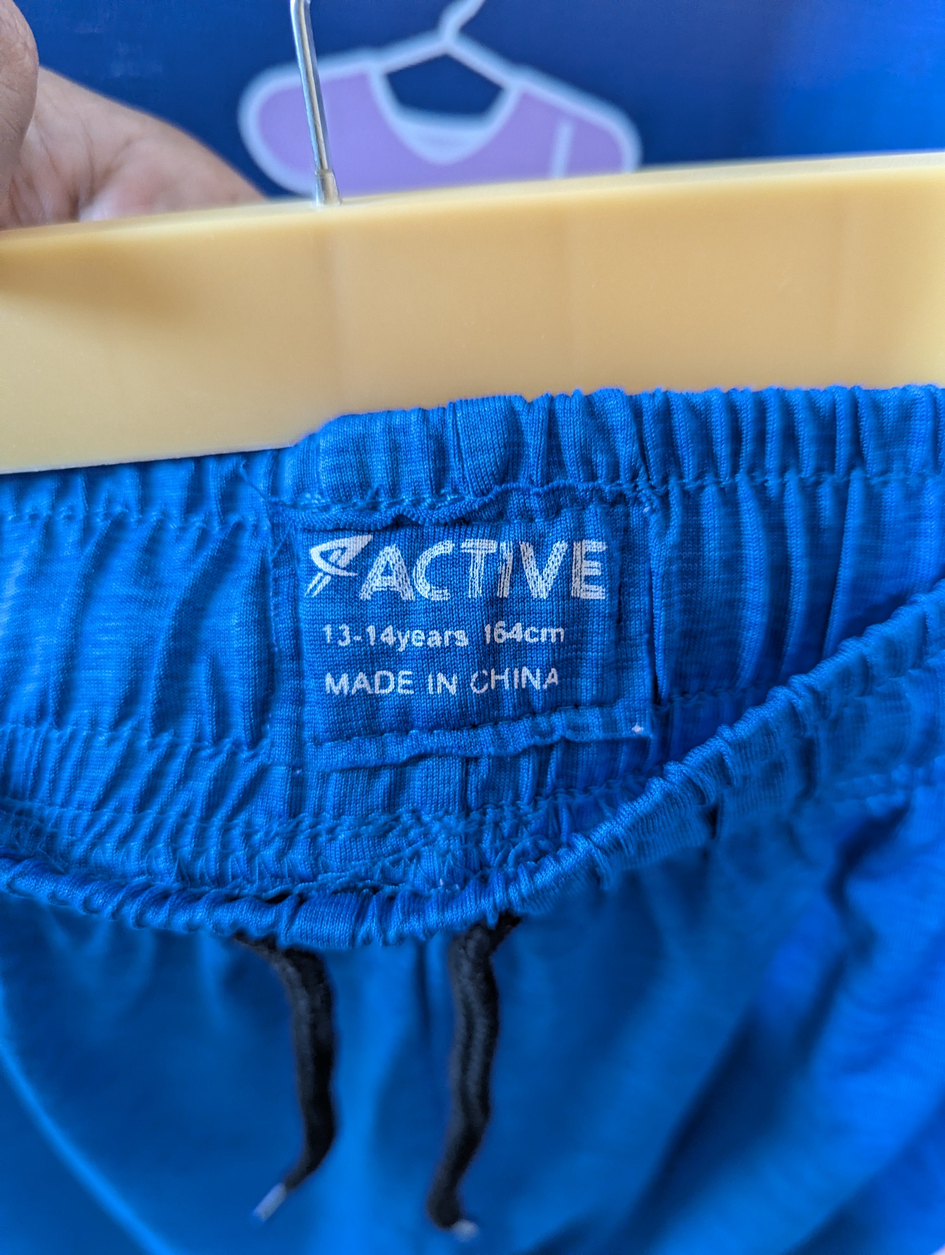 F&F Active Boys Royal Blue Heather Sport Training Shorts - Size Estimated Age 13-14 Years AB1