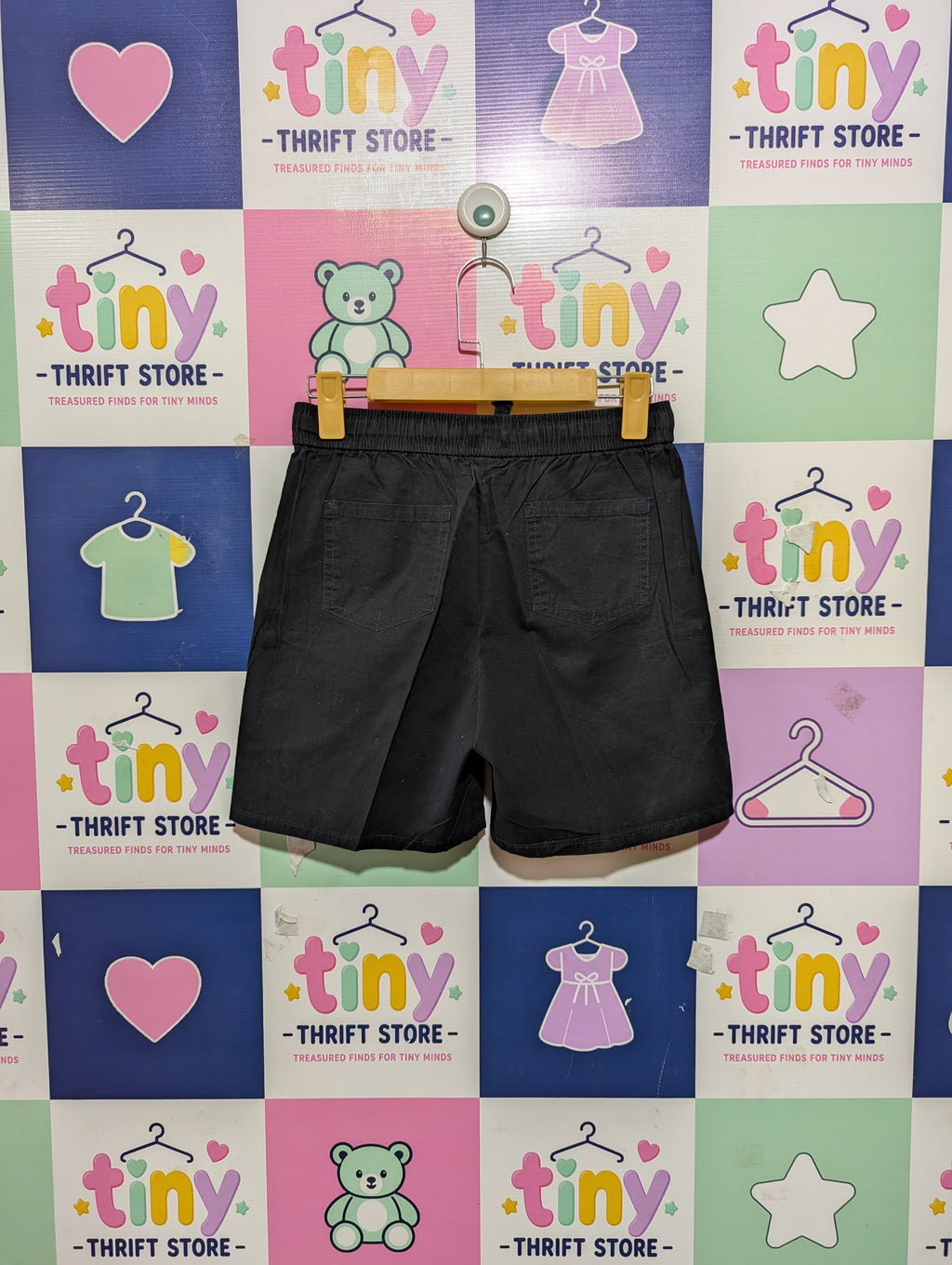 Cat & Jack Boys Solid Black Everyday Chino Shorts - Size XL (14) Estimated Age 13-14 Years AB1