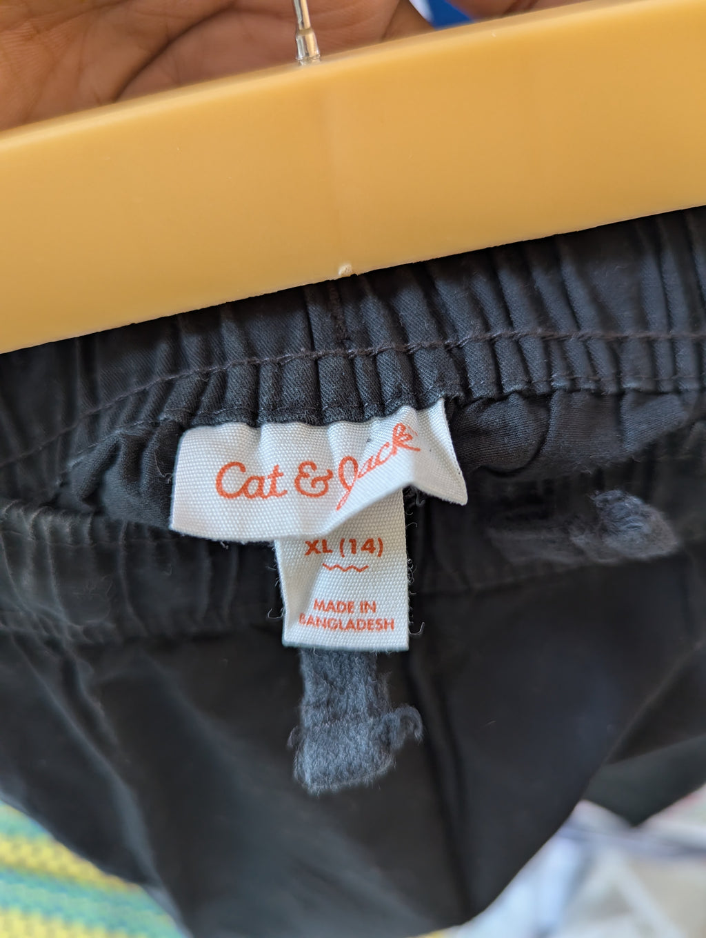 Cat & Jack Boys Solid Black Everyday Chino Shorts - Size XL (14) Estimated Age 13-14 Years AB1