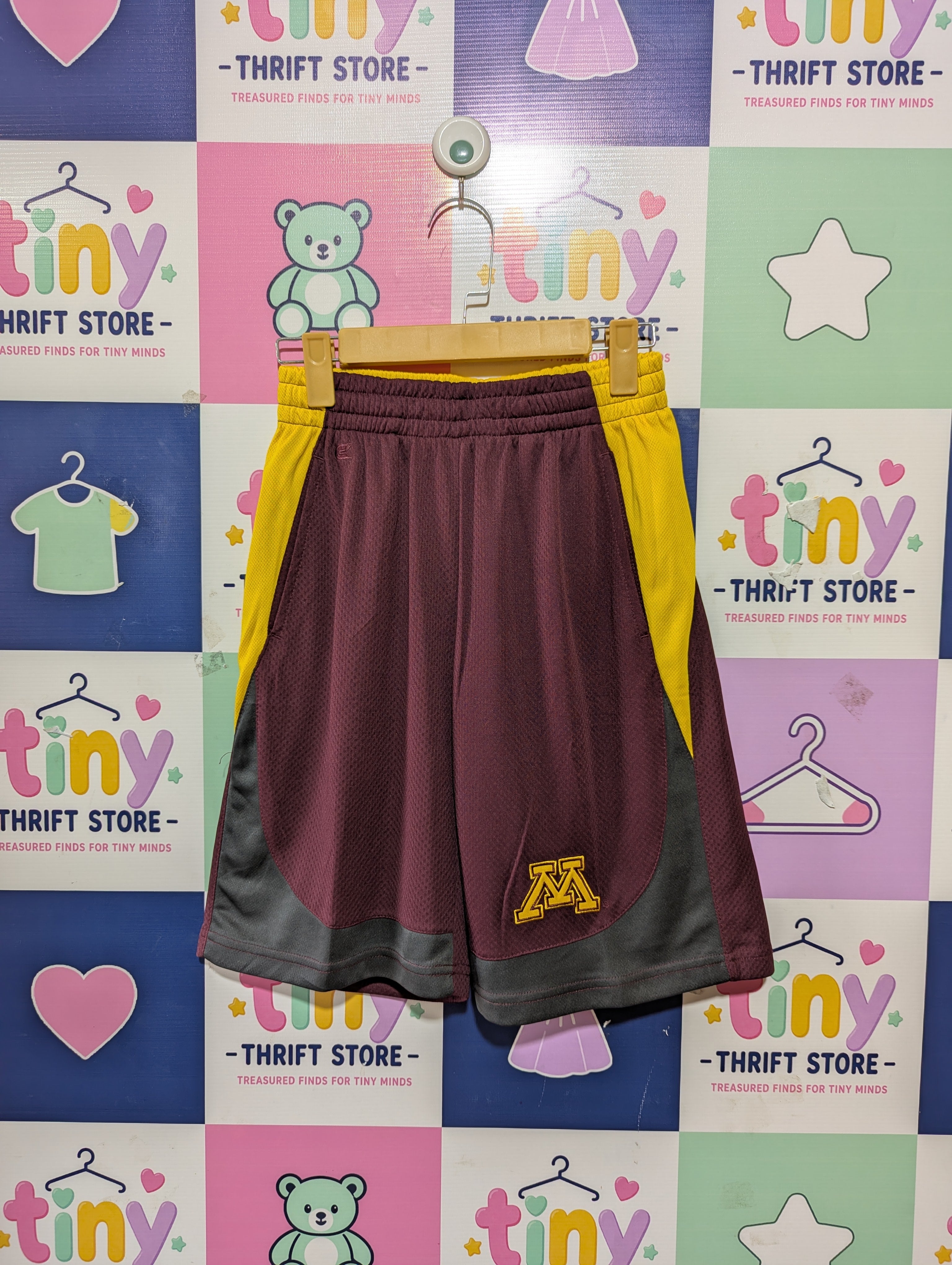 Colosseum Youth Boys Minnesota Golden Gophers Maroon Mesh Athletic Shorts - Size M (12-14) Estimated Age 11-13 Years AB1