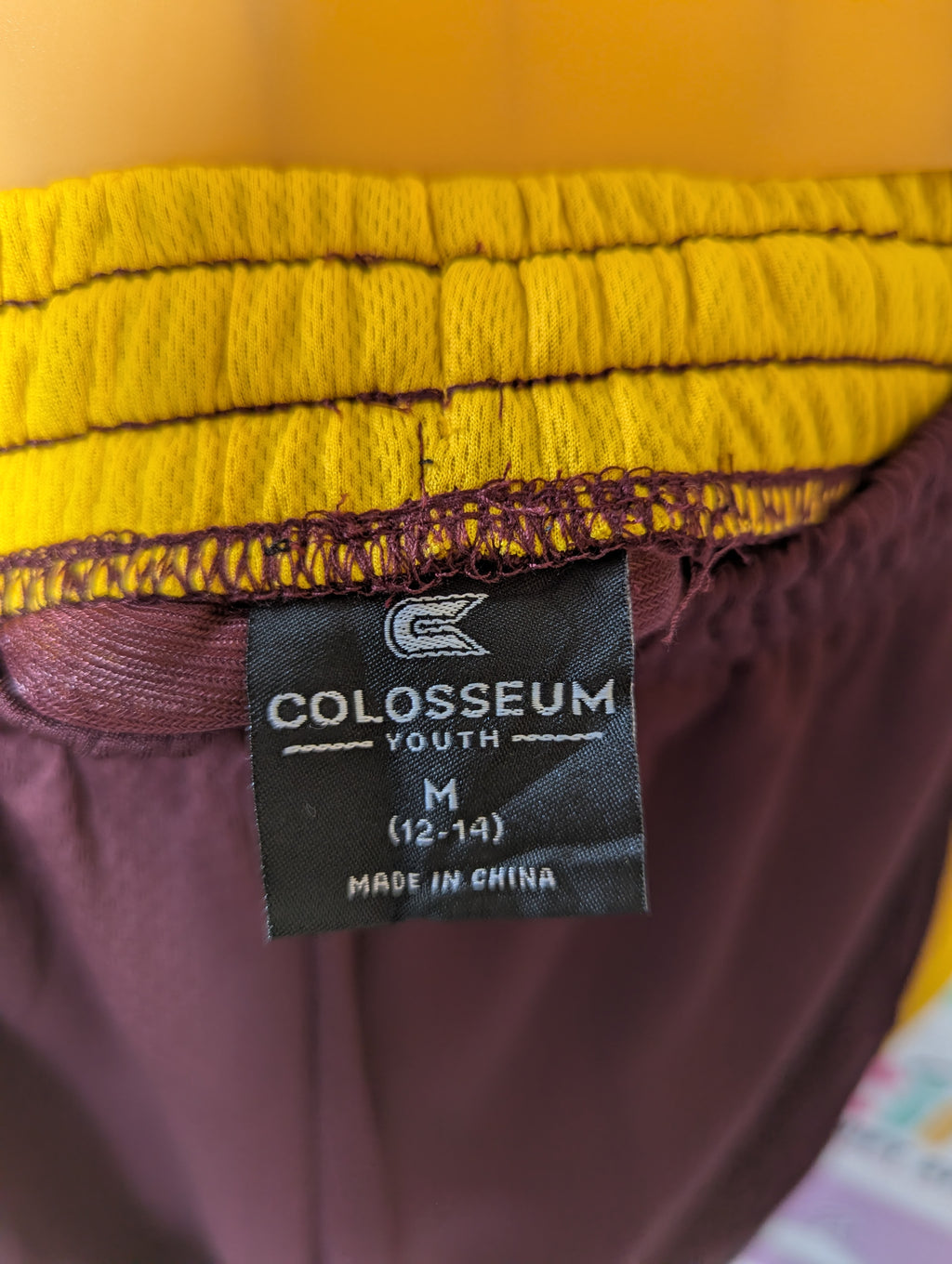 Colosseum Youth Boys Minnesota Golden Gophers Maroon Mesh Athletic Shorts - Size M (12-14) Estimated Age 11-13 Years AB1