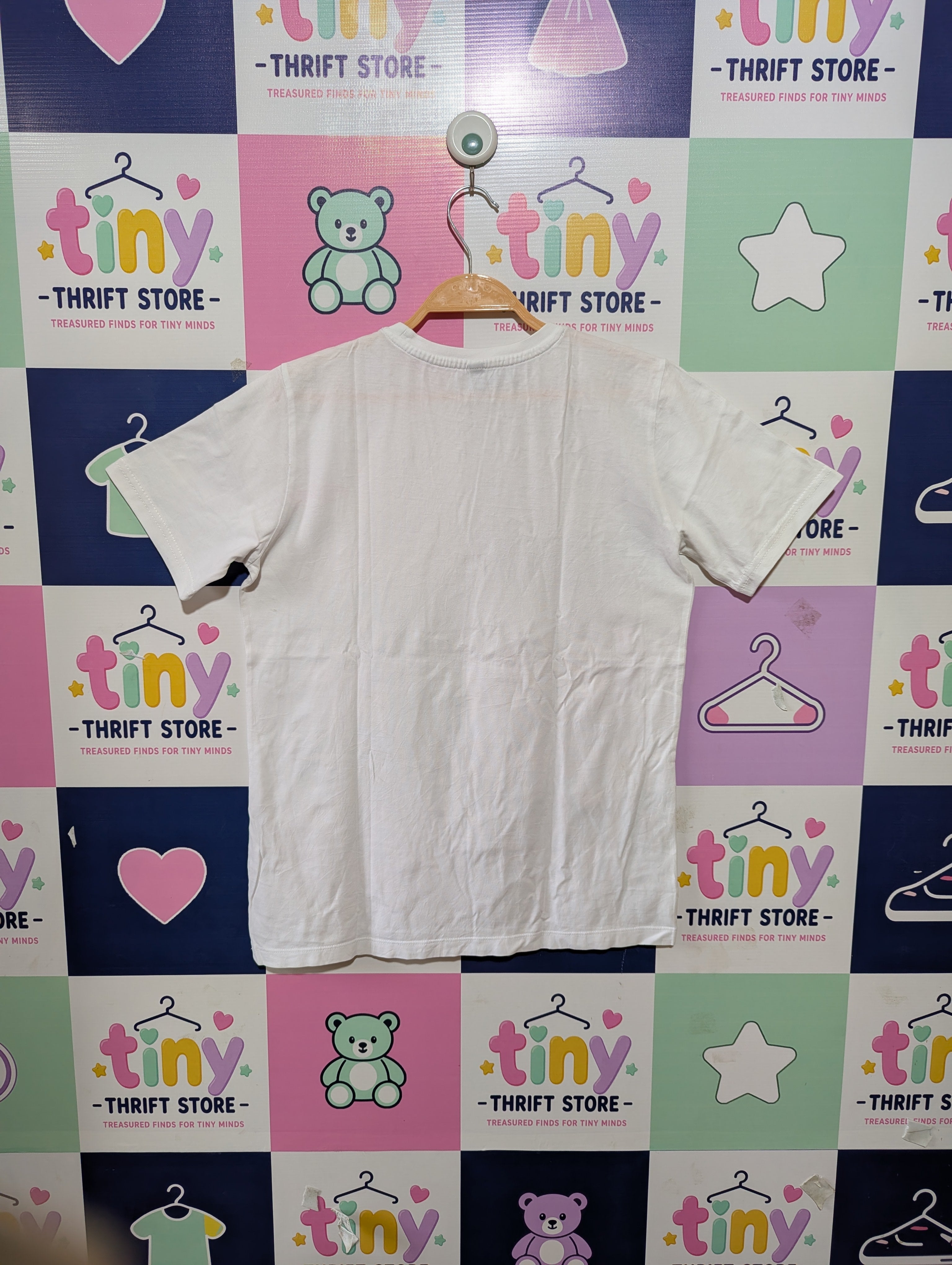 FIT-Z Unisex Boys Plain Solid White Crew Neck Short Sleeve Tee - Size 152/158 Estimated Age 11-13 Years AB1