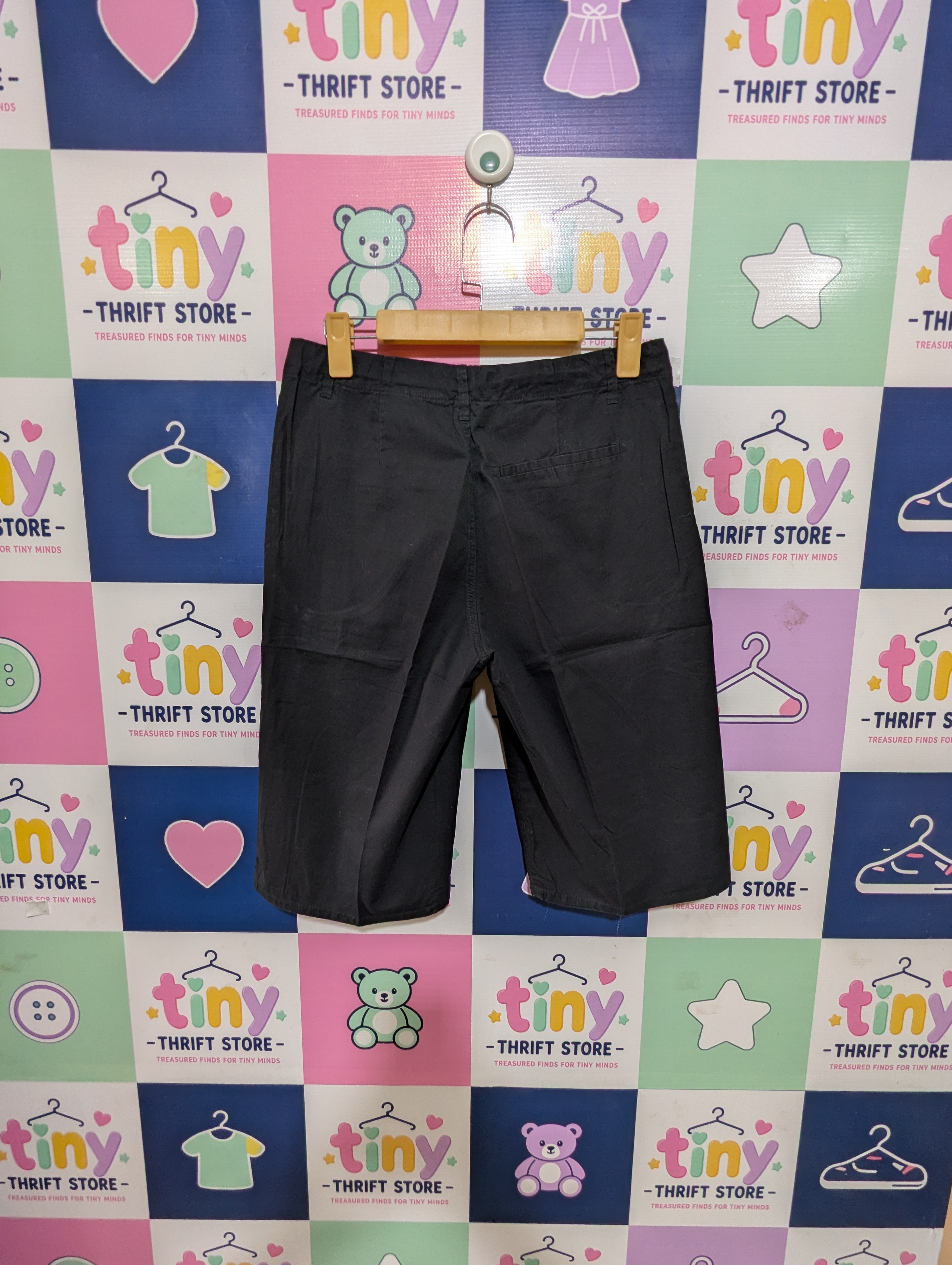 H&M Boys Chino Shorts Black - Size EUR 170 Estimated Age 14Y+ AB1