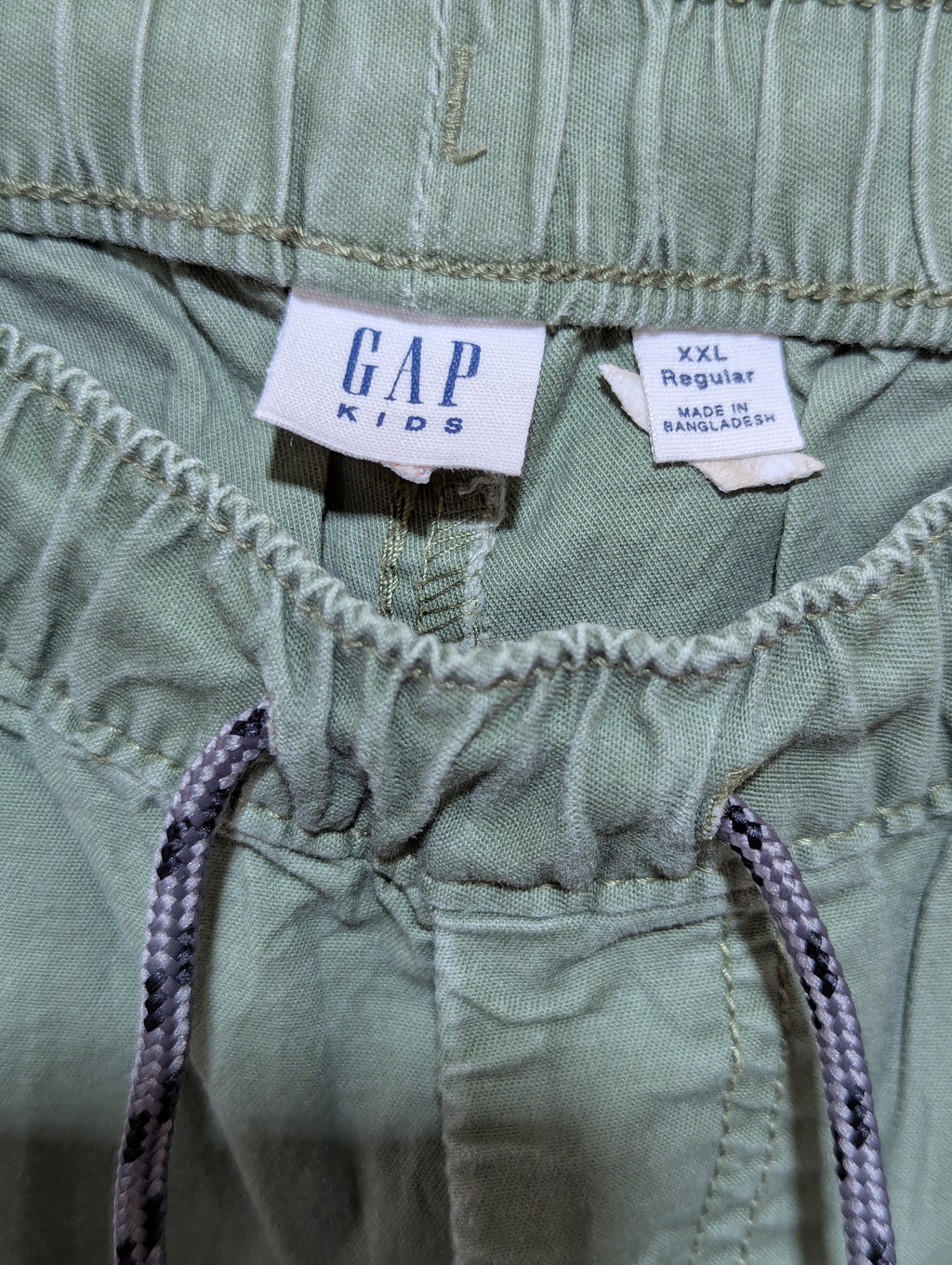 GAP Kids Boys Olive Green Elastic Waist Pull-On Jogger Pants - Size XXL Regular (Estimated Age 14 Years) AB1