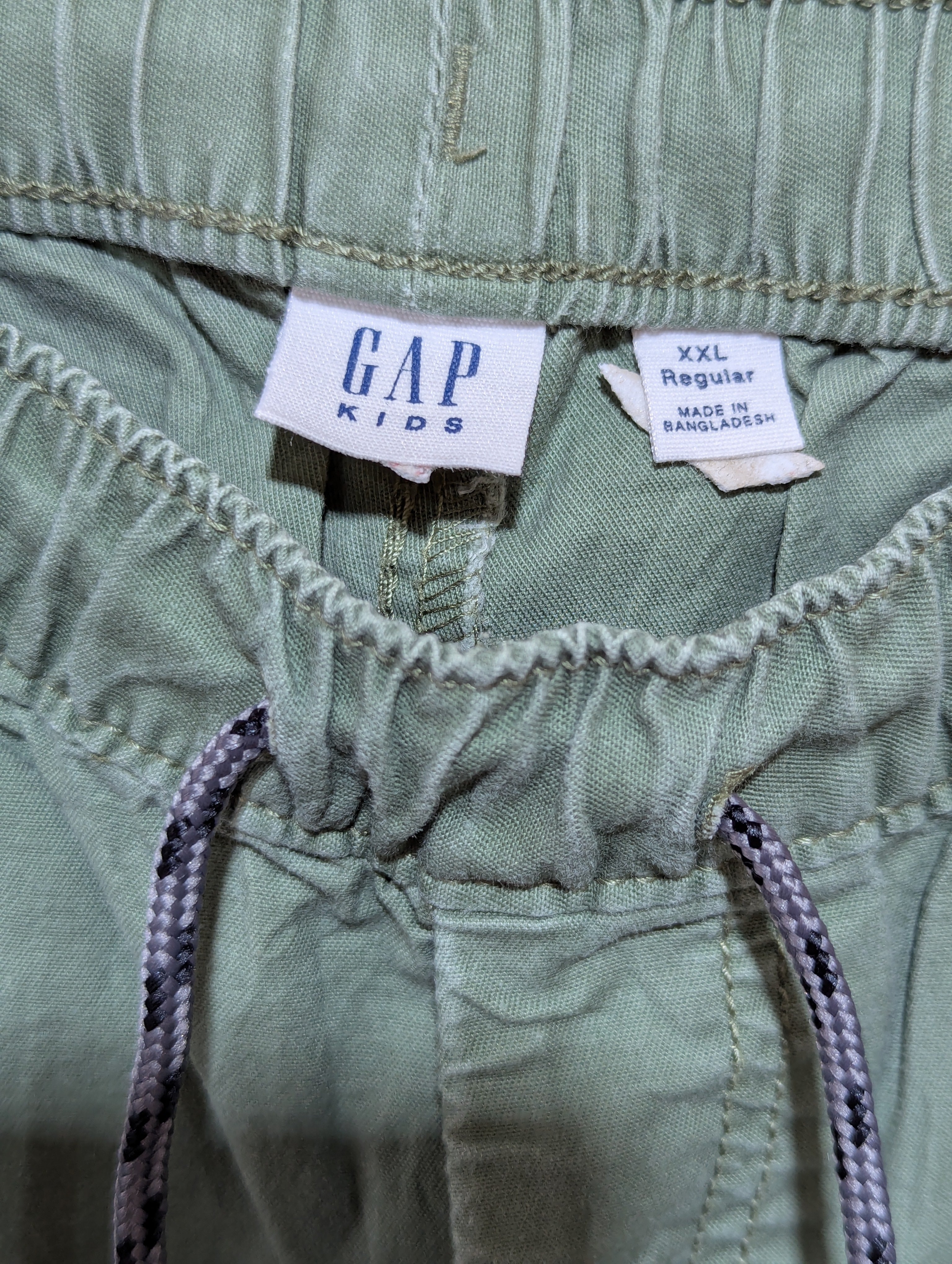 GAP Kids Boys Olive Green Elastic Waist Pull-On Jogger Pants - Size XXL Regular (Estimated Age 14 Years) AB1