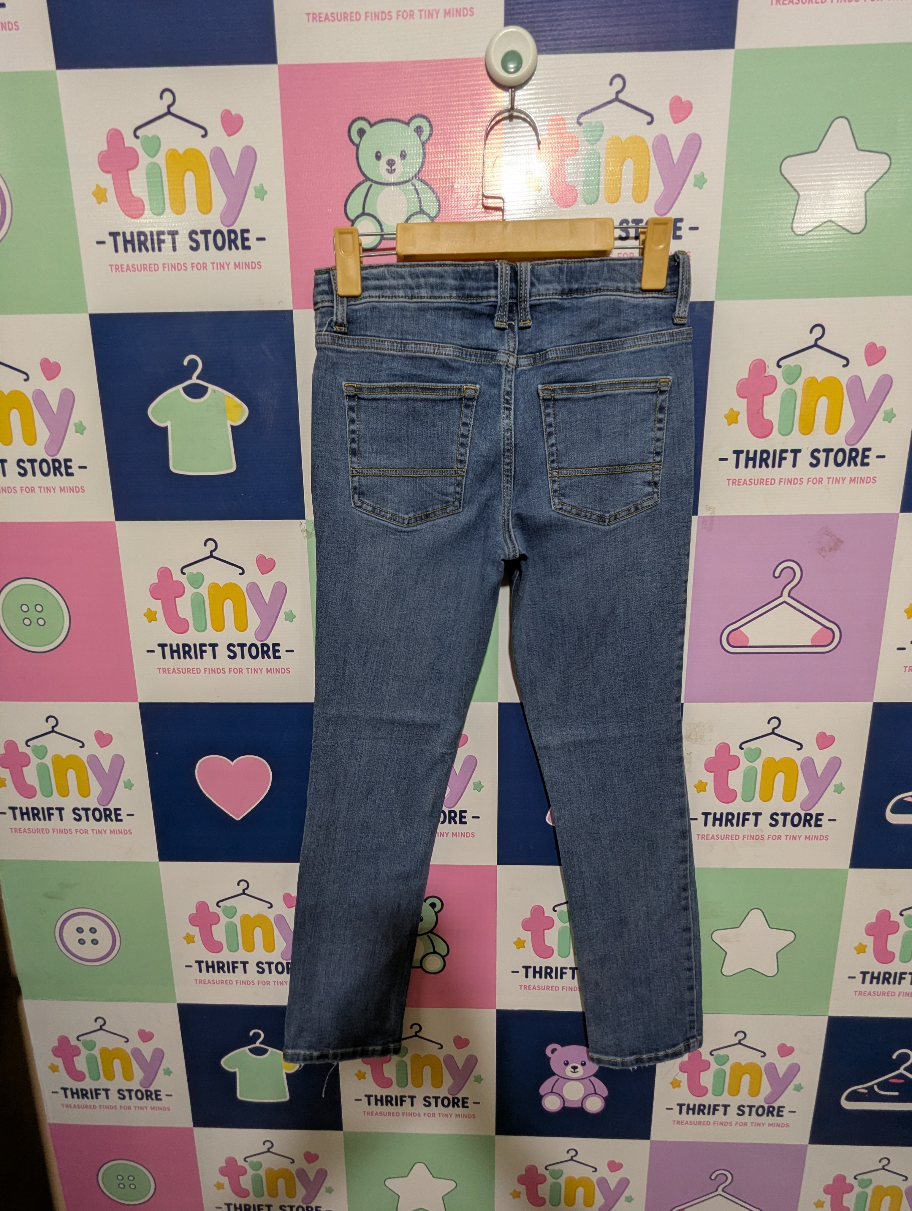 Cat & Jack Boys Medium Wash "Ultimate Stretch" Skinny Denim Jeans - Size 14 (Estimated Age 13-14 Years) AB1