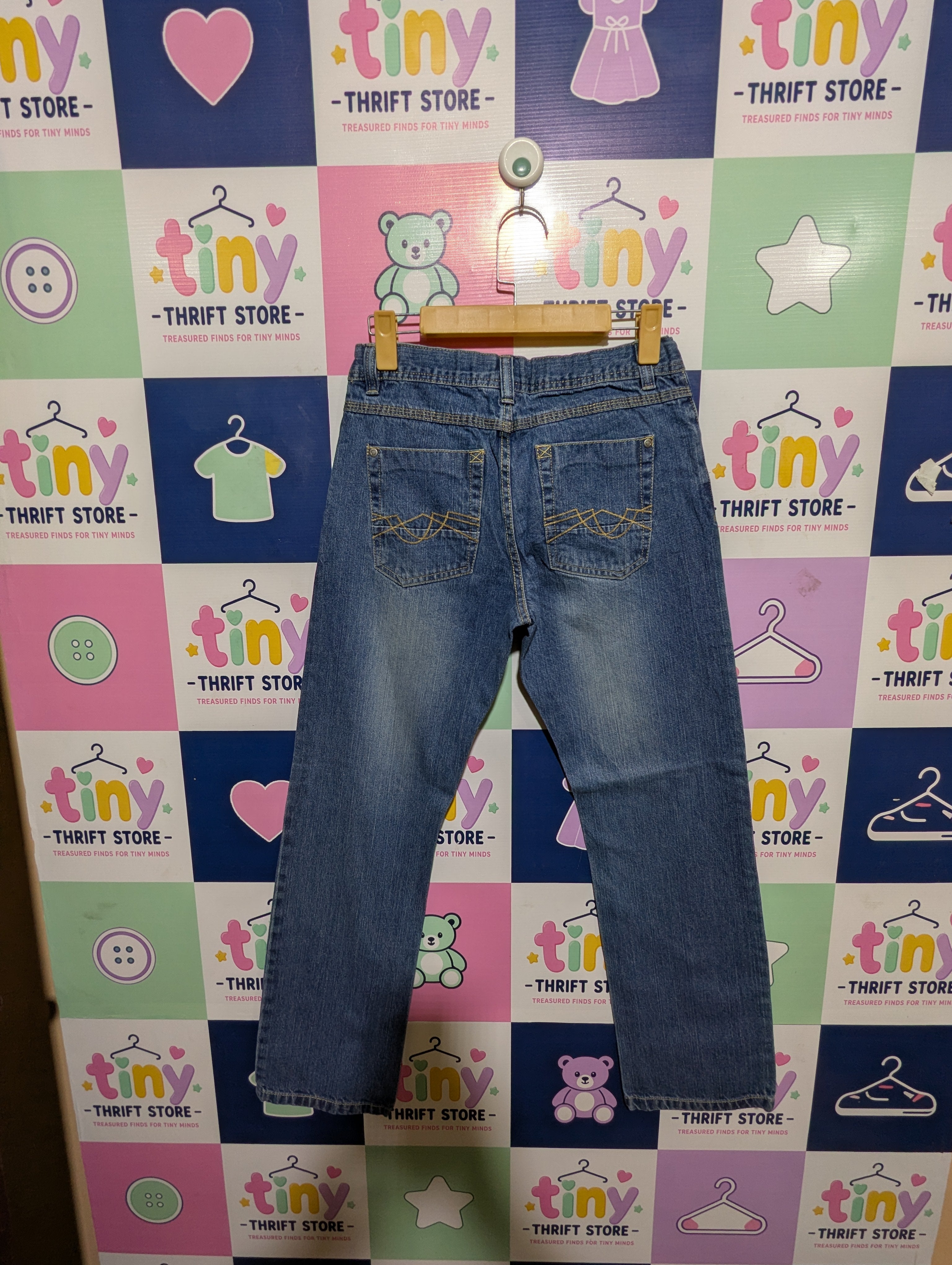 alive Boys Classic Medium Wash Straight Leg Denim Jeans - Size 158 (Estimated Age 12-13 Years) AB1