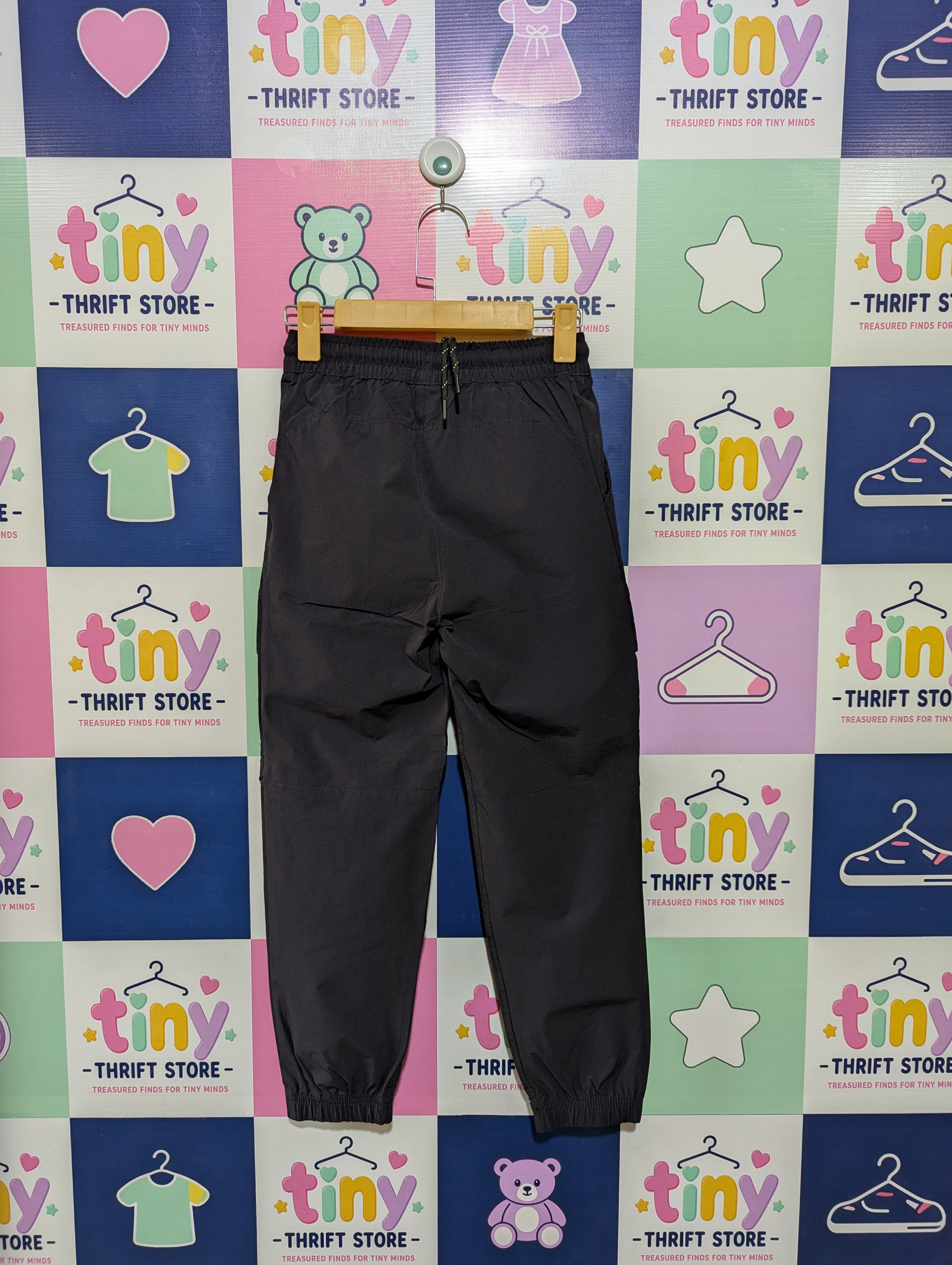 Chapter Young Boys Charcoal Grey "NYC" Cargo Jogger Pants - Size 140 Estimated Age 9-10 Years AB1
