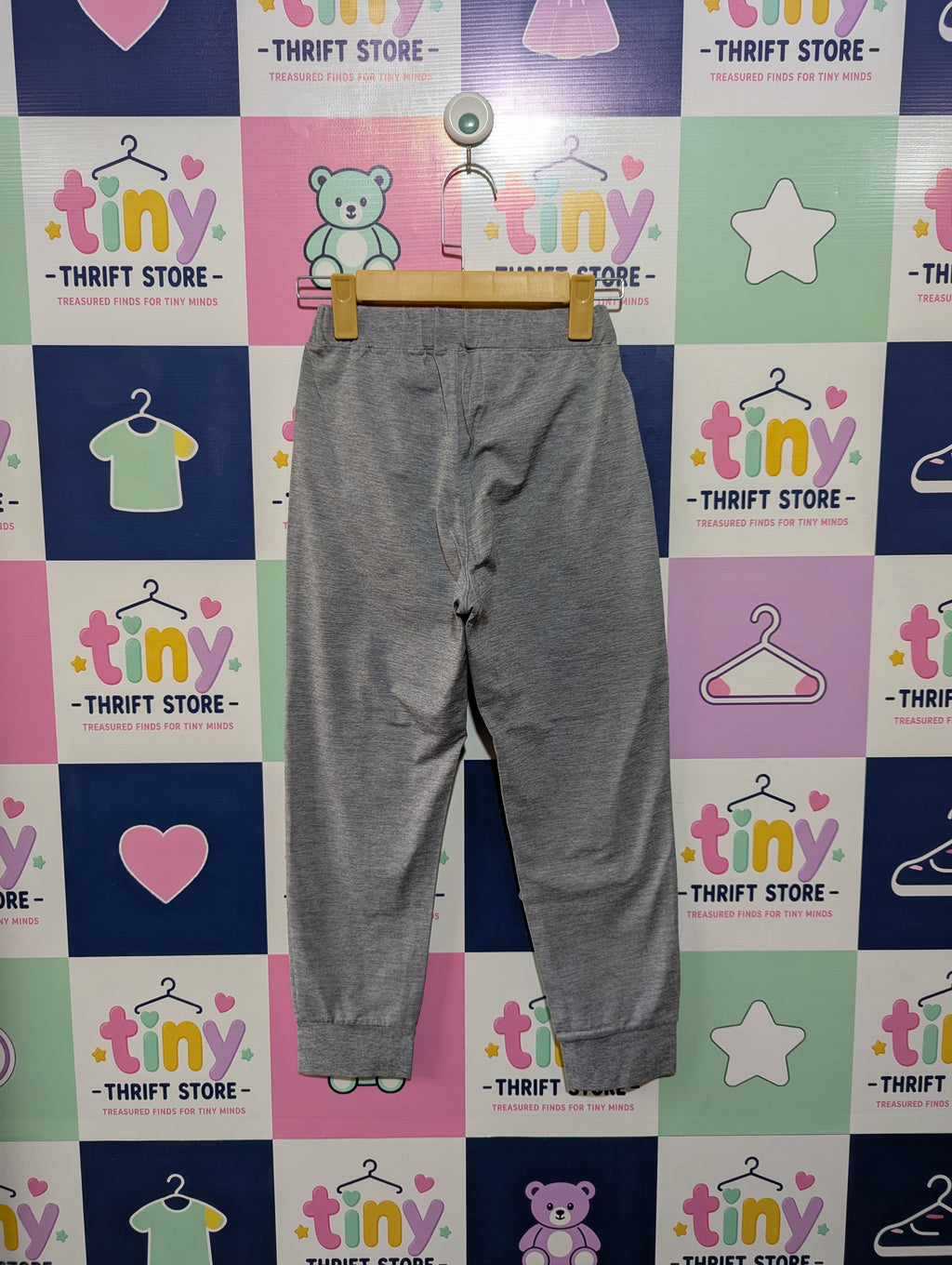 Uniqlo Unisex Heather Grey Ultra Stretch Active Jogger Pants - Size 140 Estimated Age 9-10 Years AB1