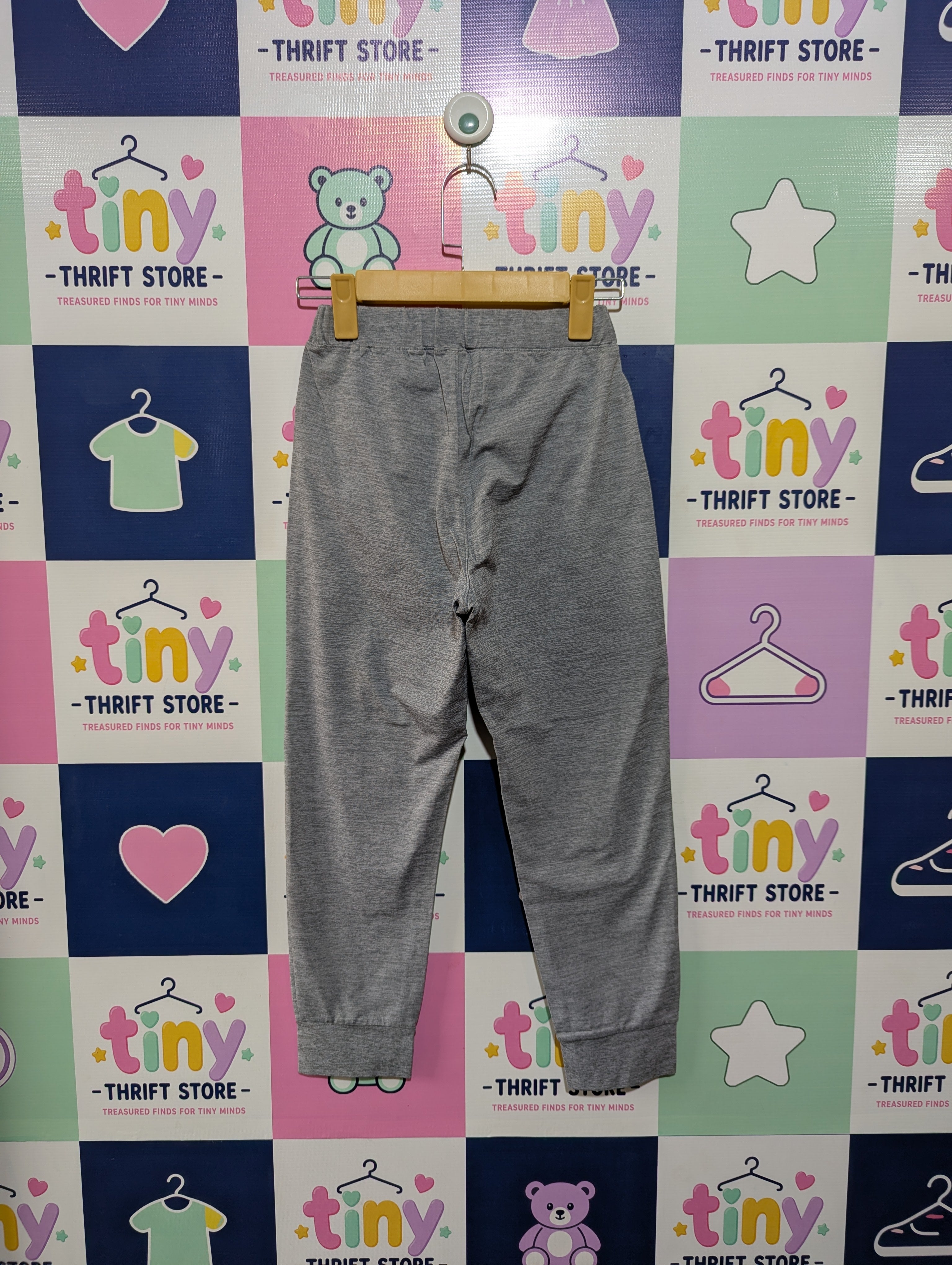 Uniqlo Unisex Heather Grey Ultra Stretch Active Jogger Pants - Size 140 Estimated Age 9-10 Years AB1