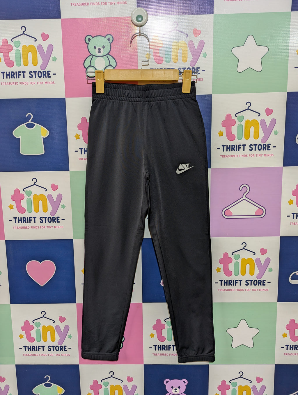 Nike Boys Dark Charcoal Grey Classic Swoosh Active Track Pants - Size S (128-137cm) Estimated Age 8-10 Years AB1