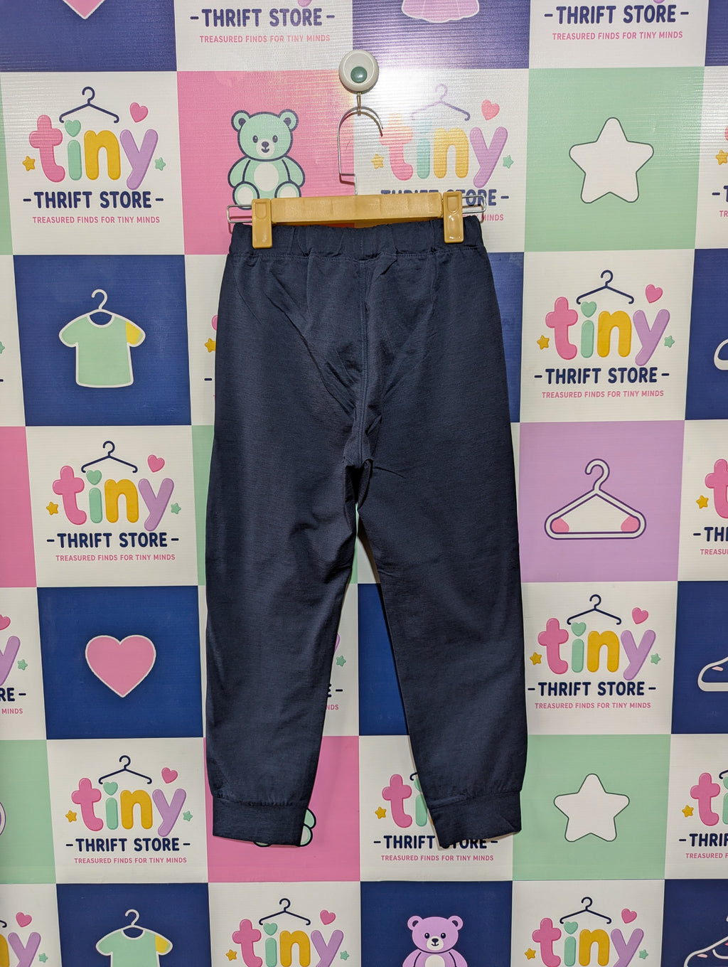 Uniqlo Unisex Navy Blue Ultra Stretch Active Jogger Pants - Size 140 Estimated Age 9-10 Years AB1