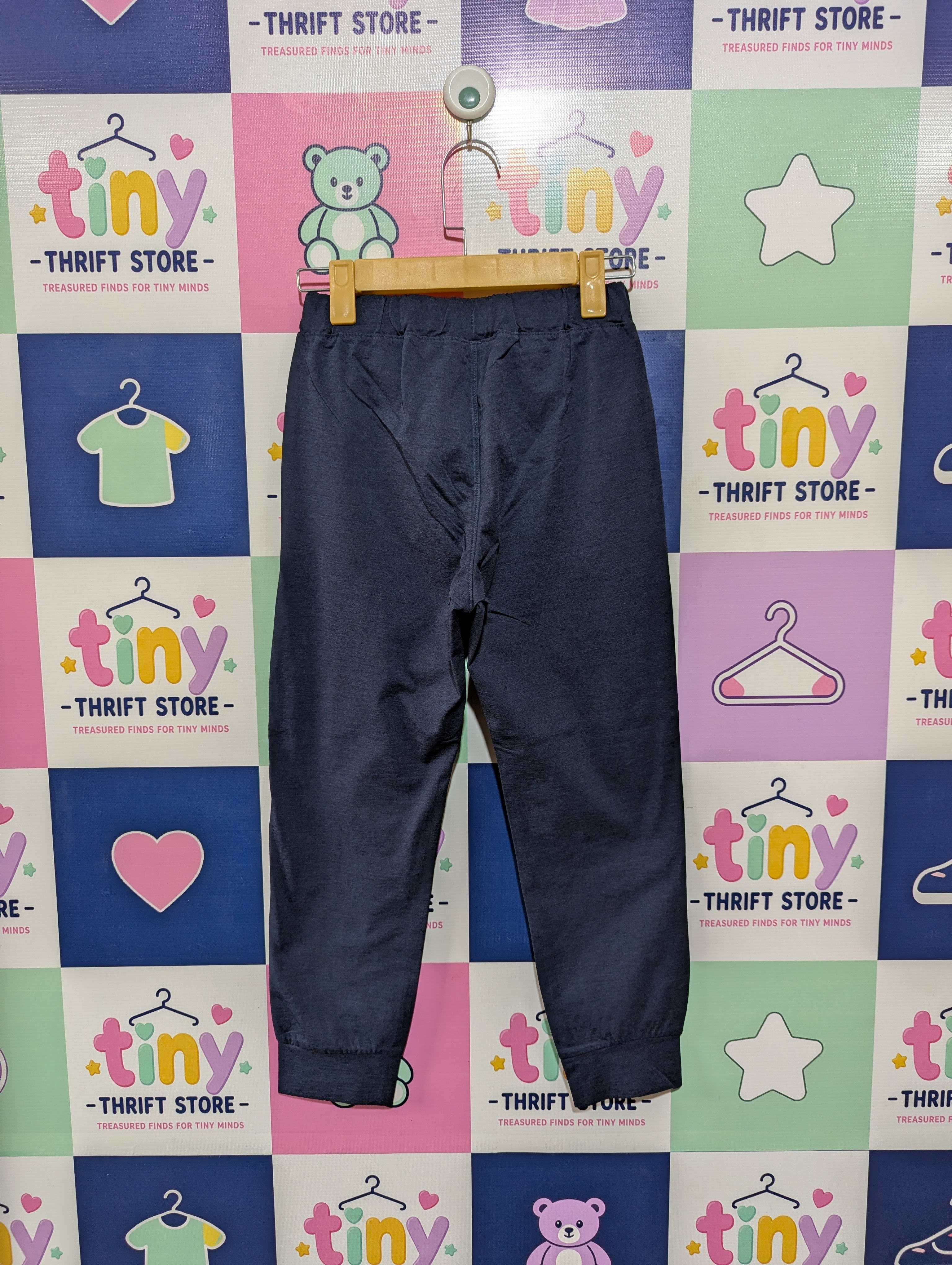 Uniqlo Unisex Navy Blue Ultra Stretch Active Jogger Pants - Size 140 Estimated Age 9-10 Years AB1