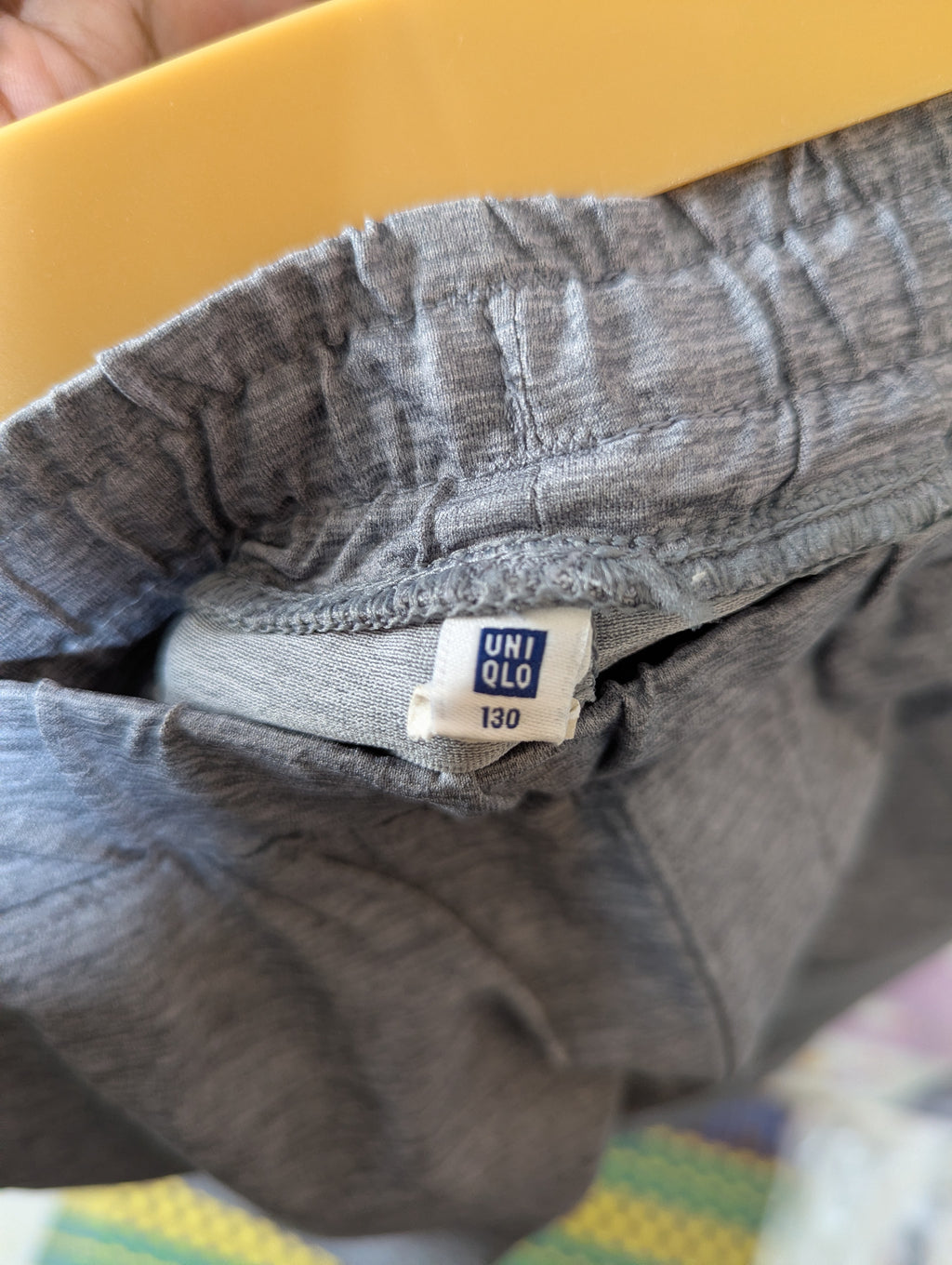 Uniqlo Unisex Boys Girls Heather Grey Ultra Stretch Jogger Pants - Size 130 Estimated Age 7-8 Years AB1