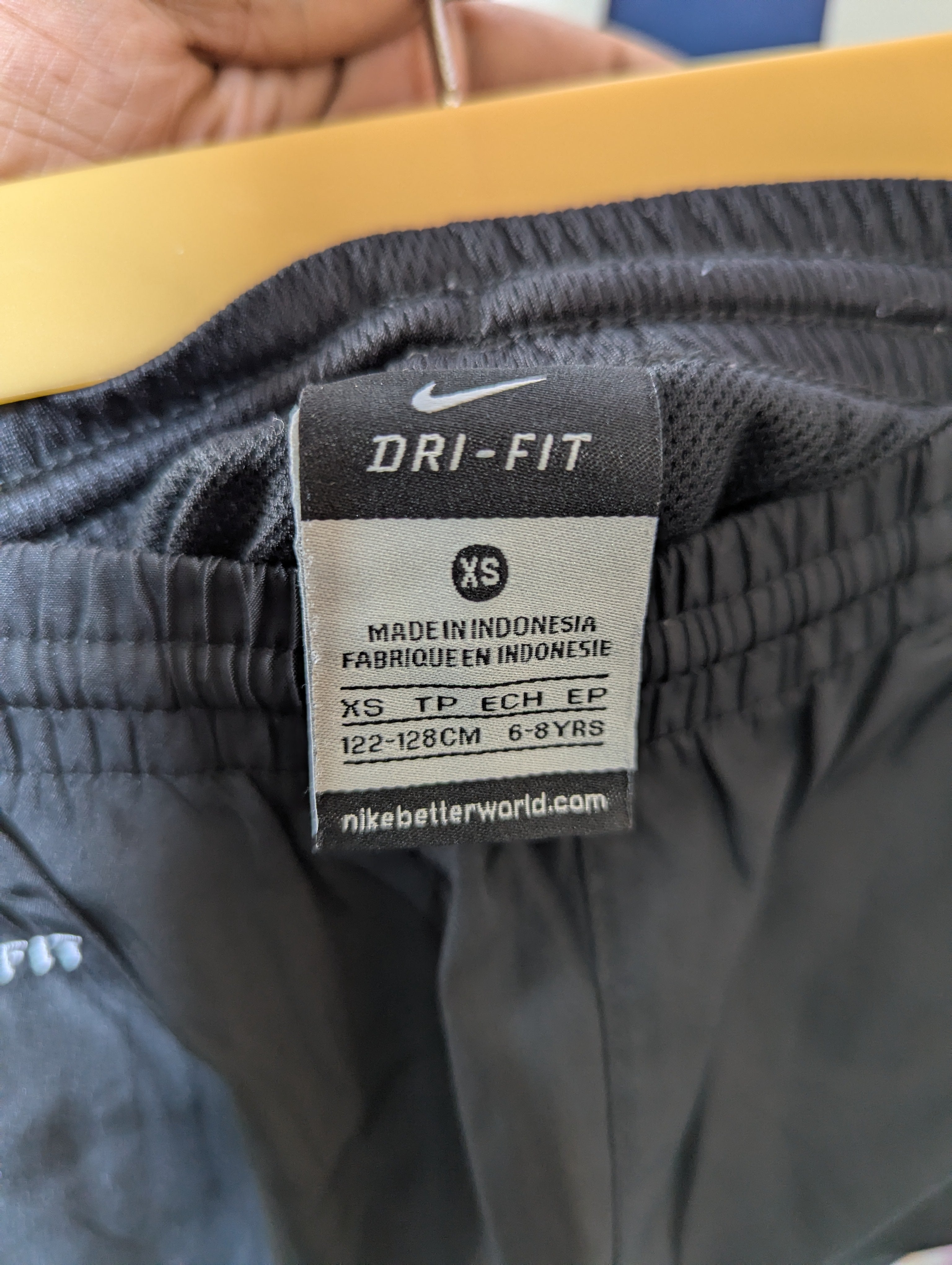 Nike Unisex Boys Girls Black Dri-FIT Athletic Track Pants - Size XS Estimated Age 6-8 Years AB1