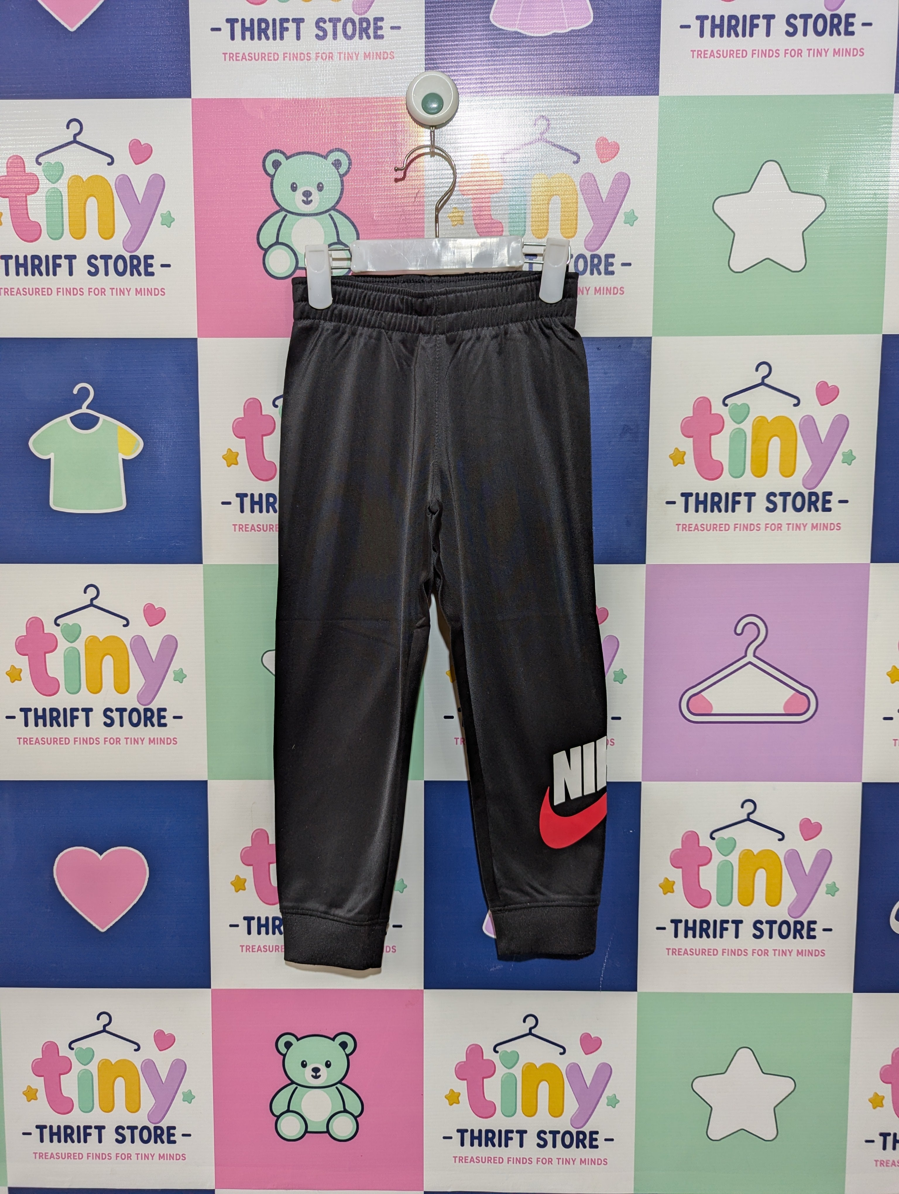 Nike Unisex Boys Girls Black Futura Logo Graphic Tricot Jogger Pants - Size 5 Estimated Age 4-5 Years AB1