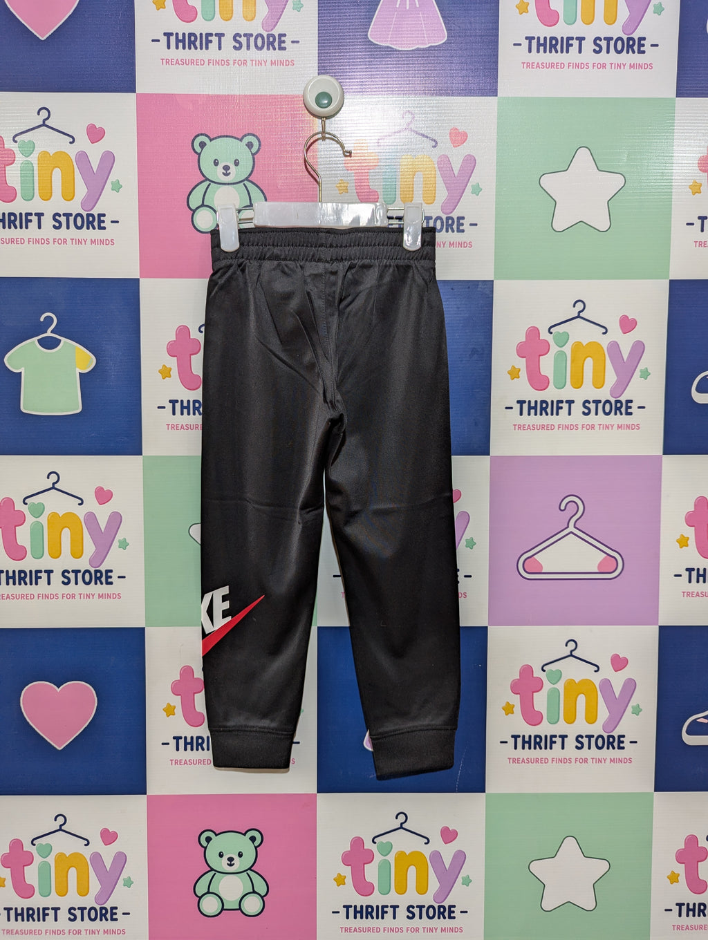 Nike Unisex Boys Girls Black Futura Logo Graphic Tricot Jogger Pants - Size 5 Estimated Age 4-5 Years AB1