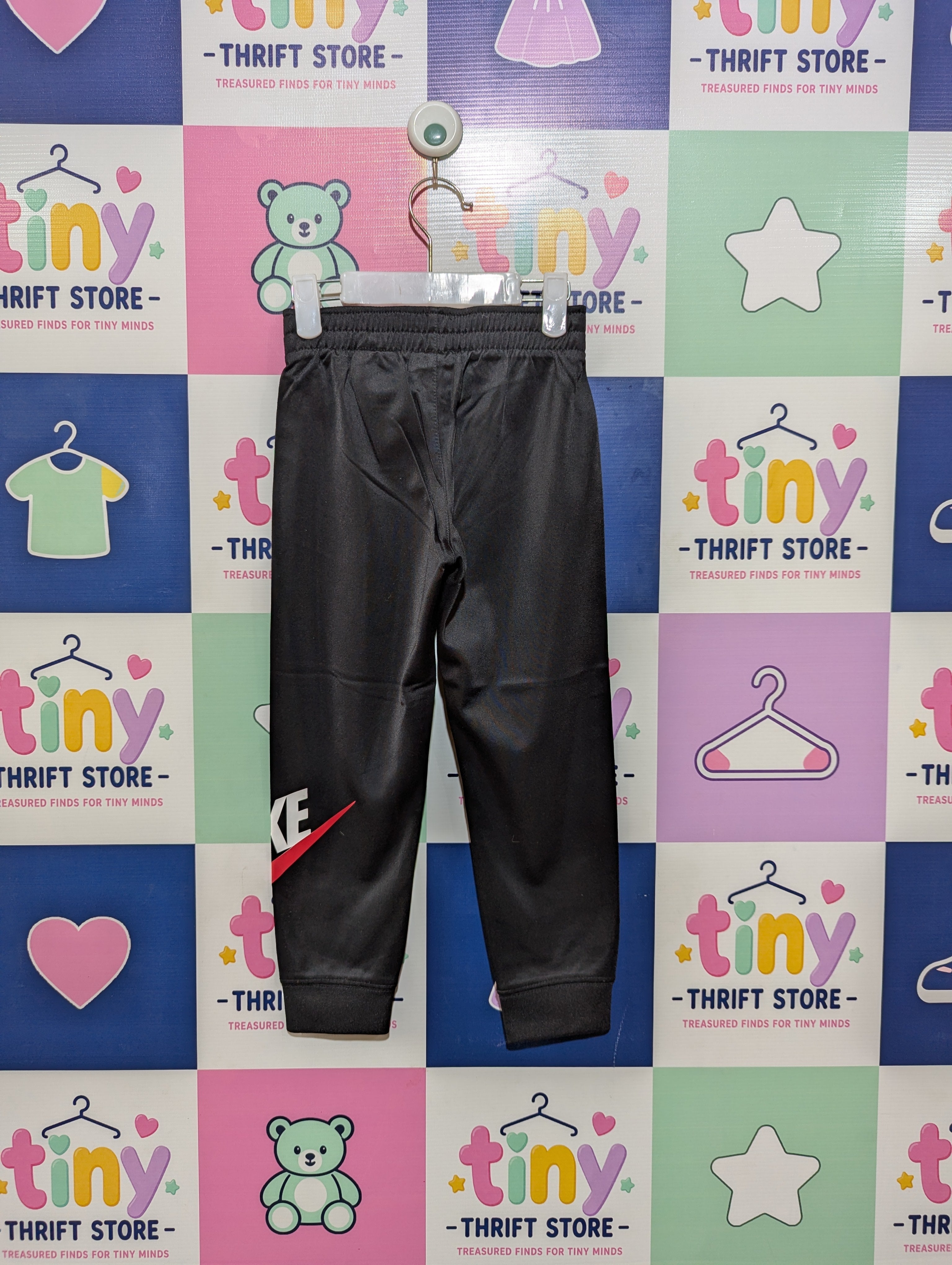 Nike Unisex Boys Girls Black Futura Logo Graphic Tricot Jogger Pants - Size 5 Estimated Age 4-5 Years AB1