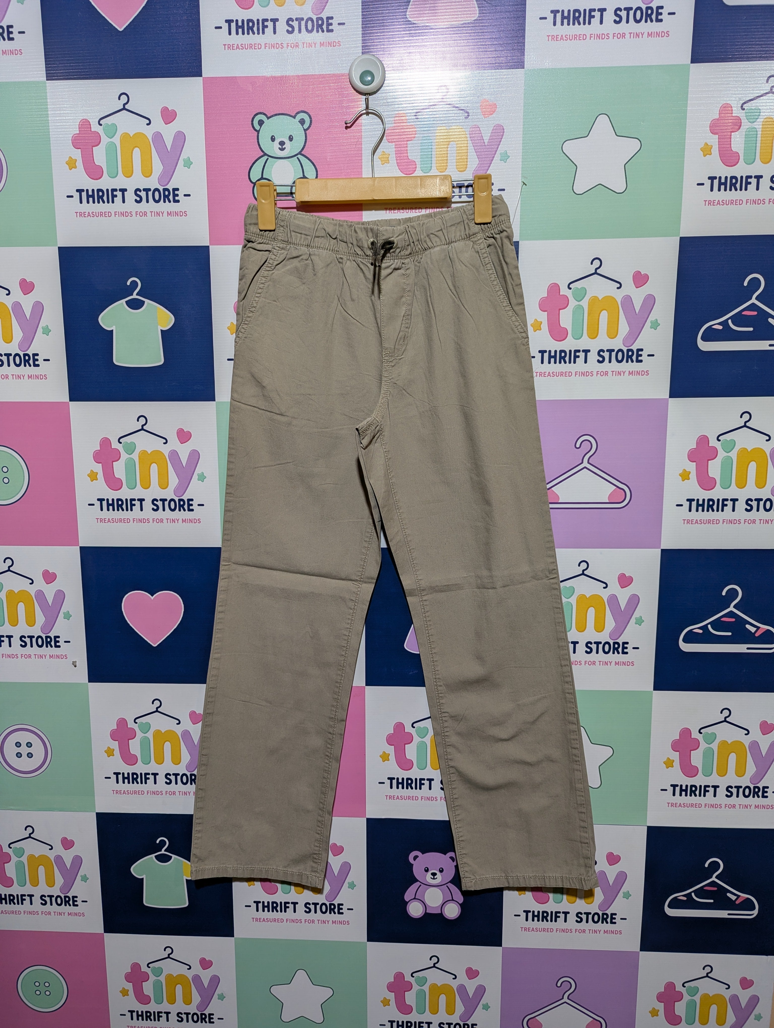 Old Navy Boys Beige "Regular Standard" Elastic Waist Pants - Size XL (14-16) Estimated Age 14-16 Years AB1