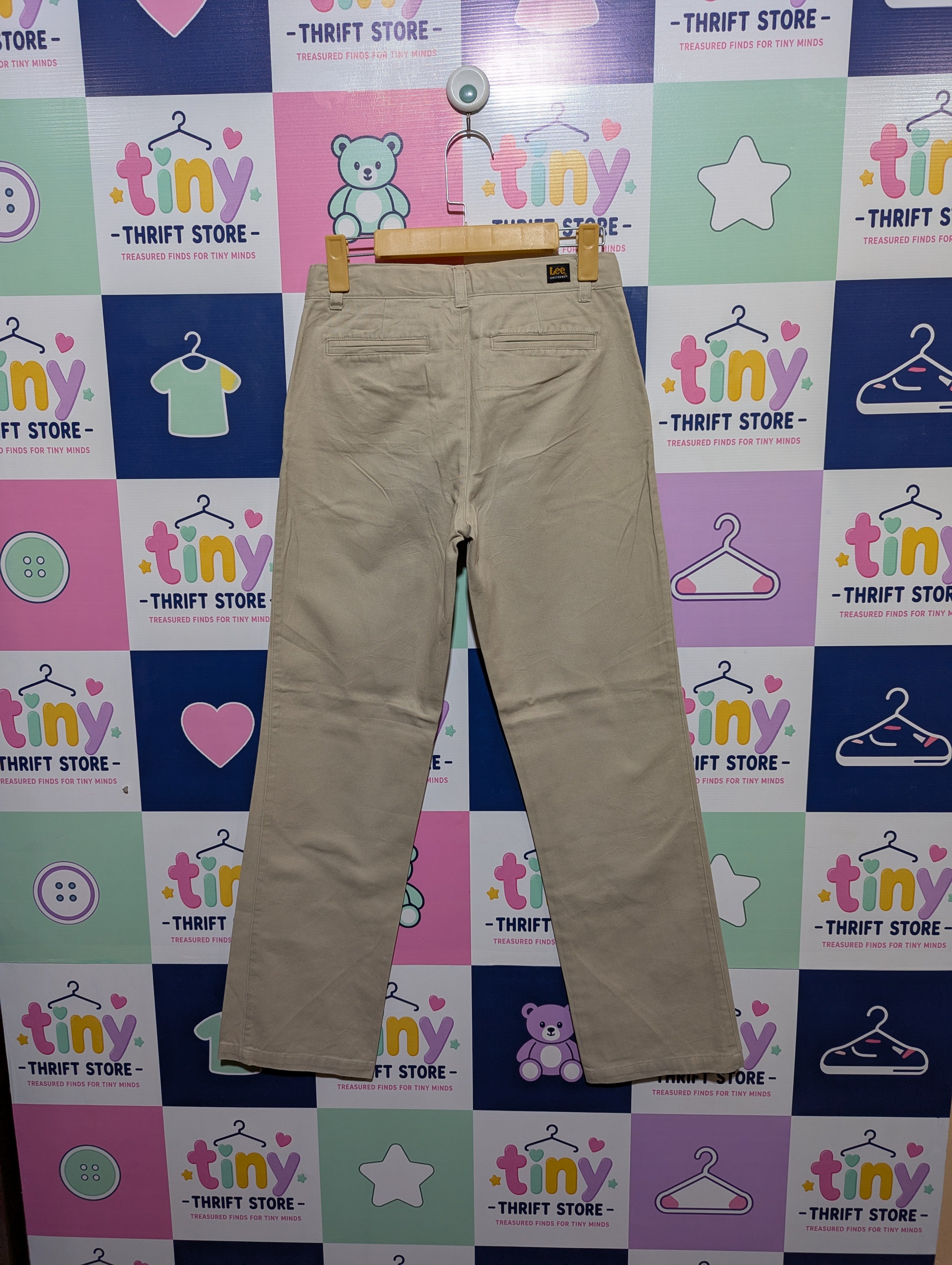 Lee Uniforms Boys Beige Classic Straight-Leg Trousers - Size 14 Estimated Age 14 Years AB1