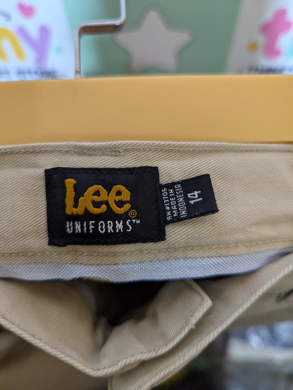 Lee Uniforms Boys Beige Classic Straight-Leg Trousers - Size 14 Estimated Age 14 Years AB1