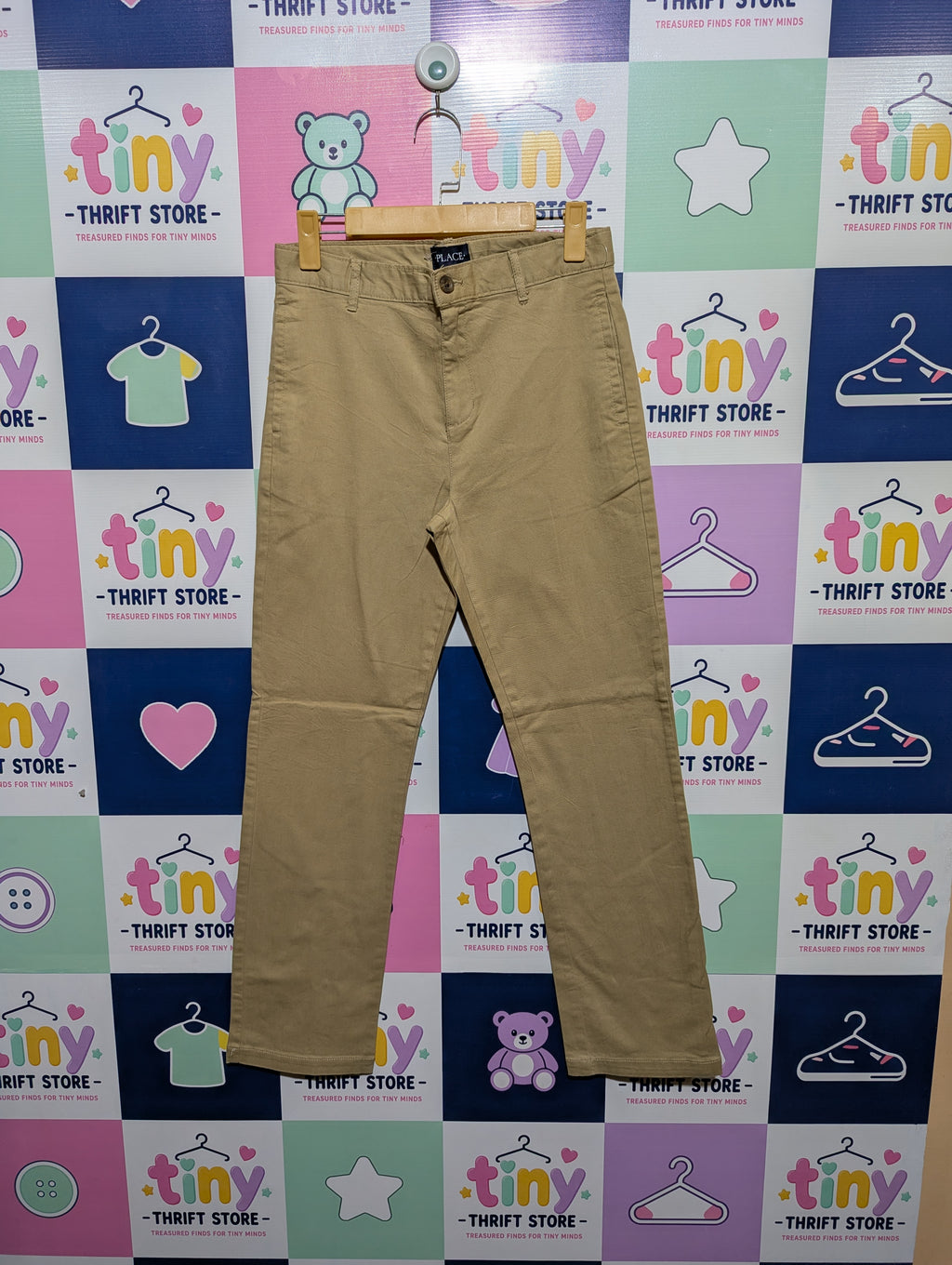 The Children's Place Boys Beige Classic Chino Pants - Size 14 Estimated Age 14 Years AB1