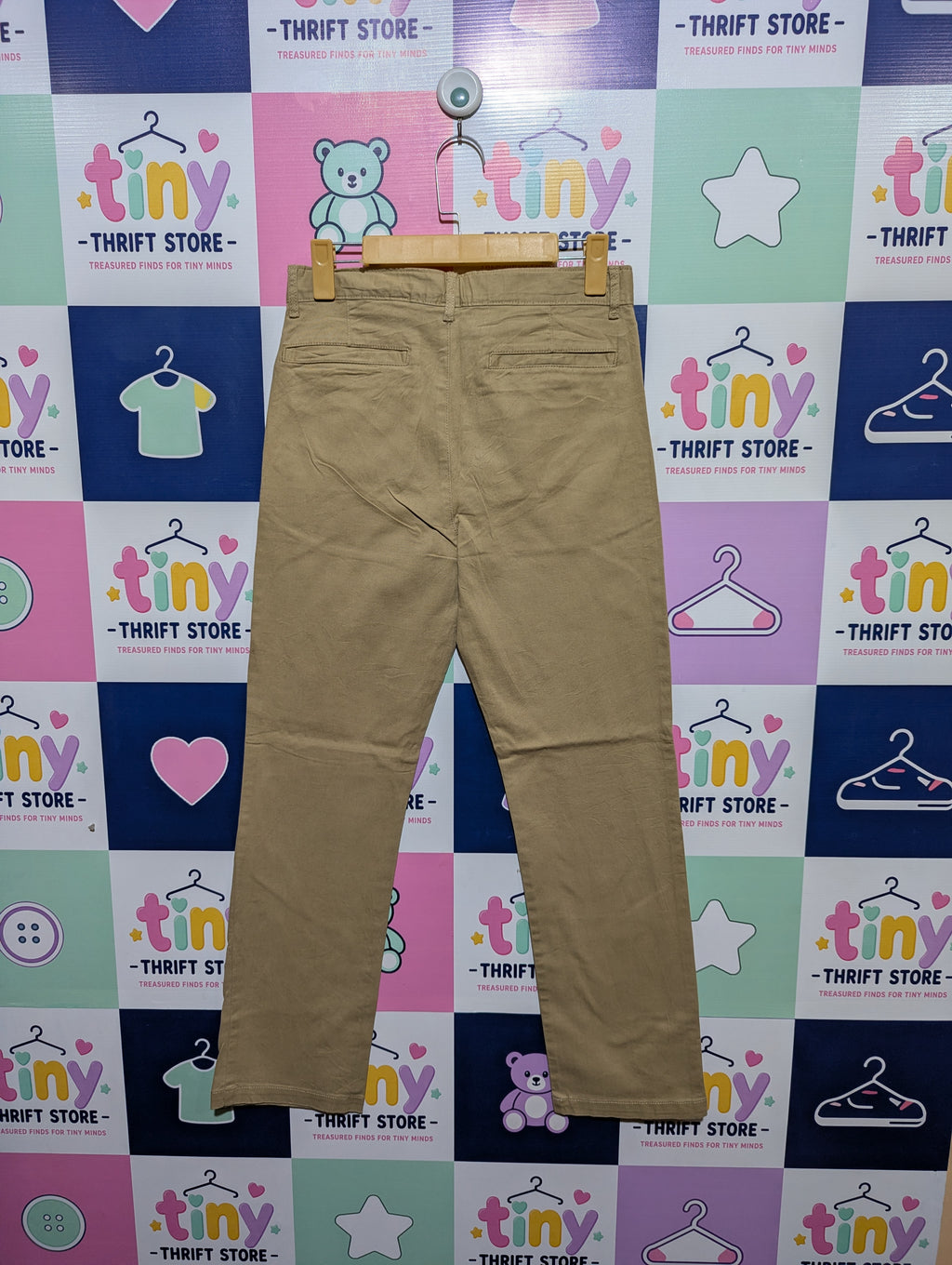 The Children's Place Boys Beige Classic Chino Pants - Size 14 Estimated Age 14 Years AB1
