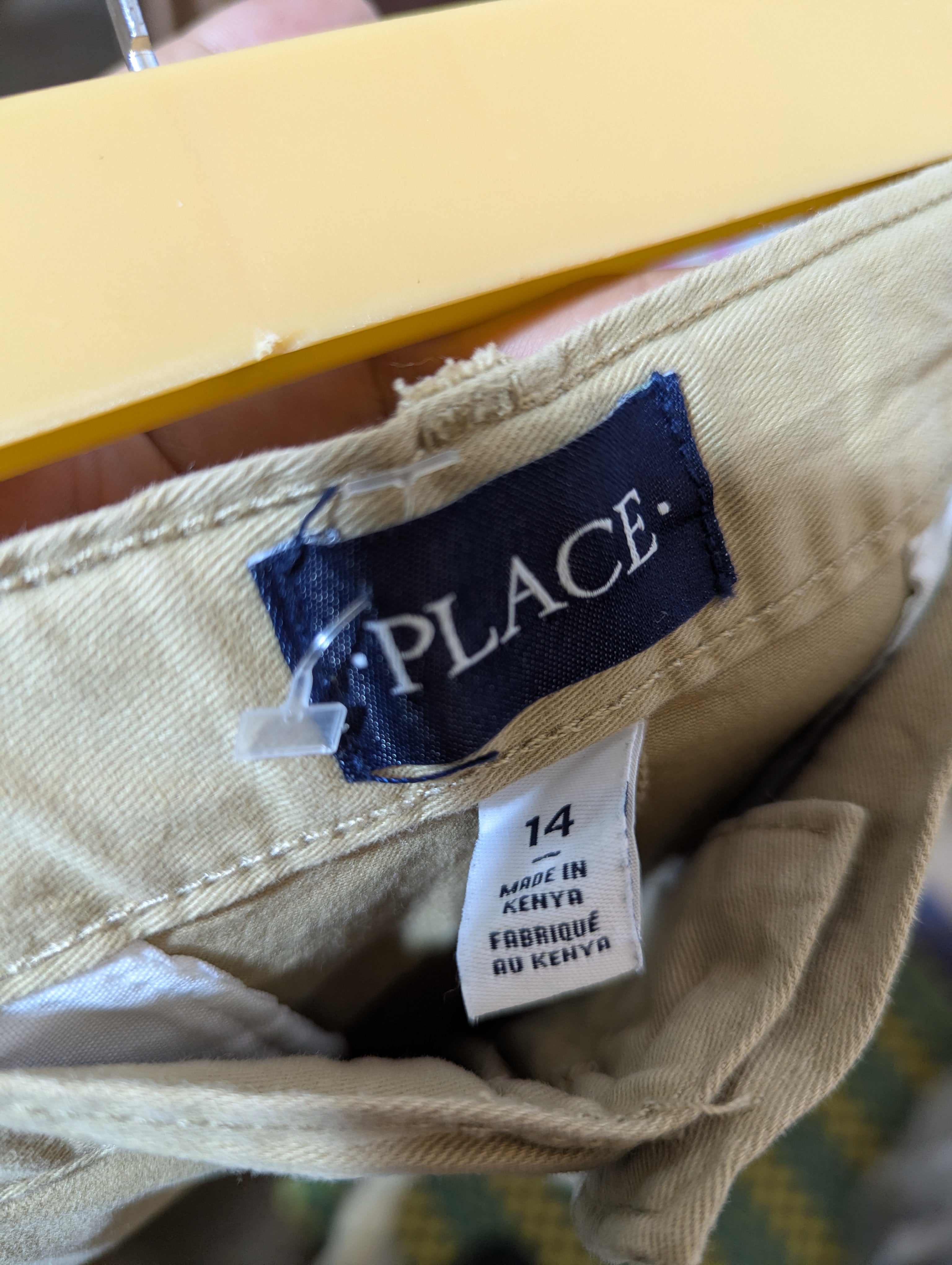 The Children's Place Boys Beige Classic Chino Pants - Size 14 Estimated Age 14 Years AB1