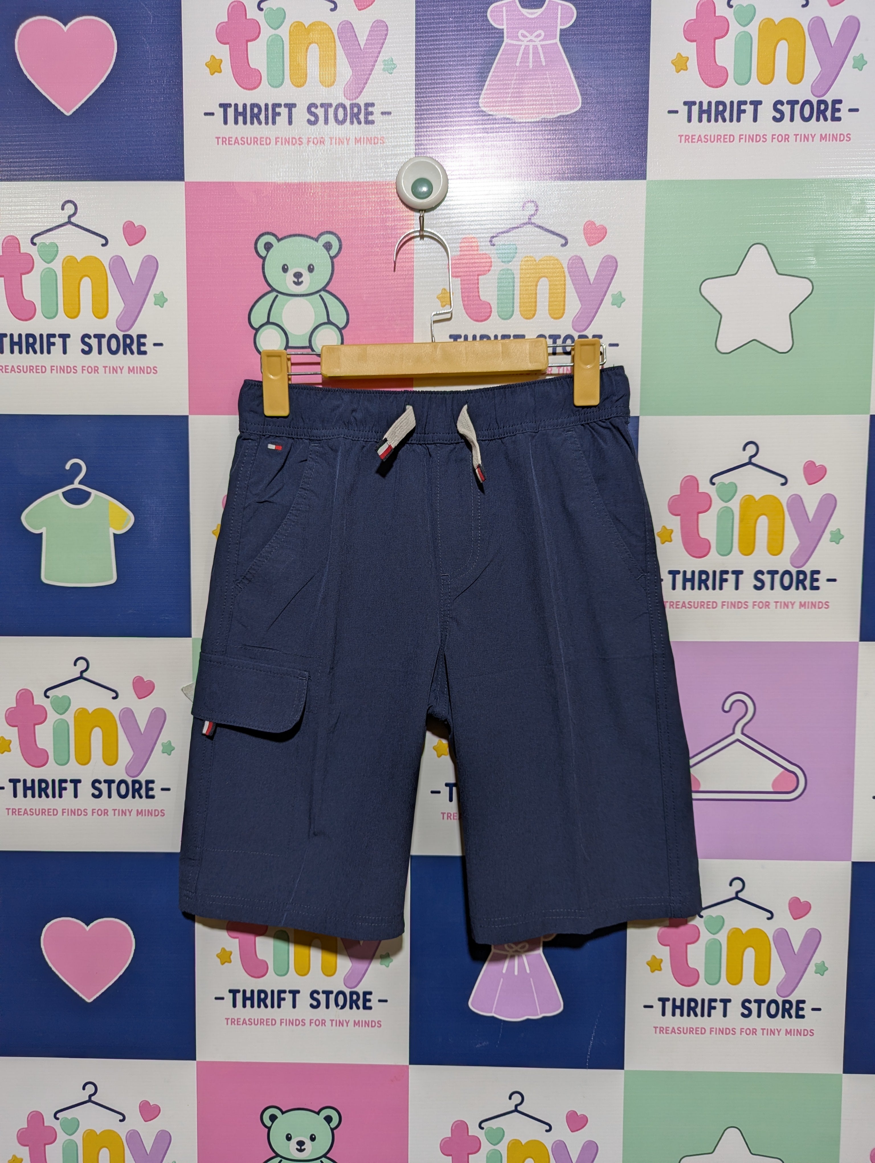 Tommy Hilfiger Boys Navy Blue Casual Cargo Shorts - Size L (16/18) Estimated Age 16-18 Years AB1