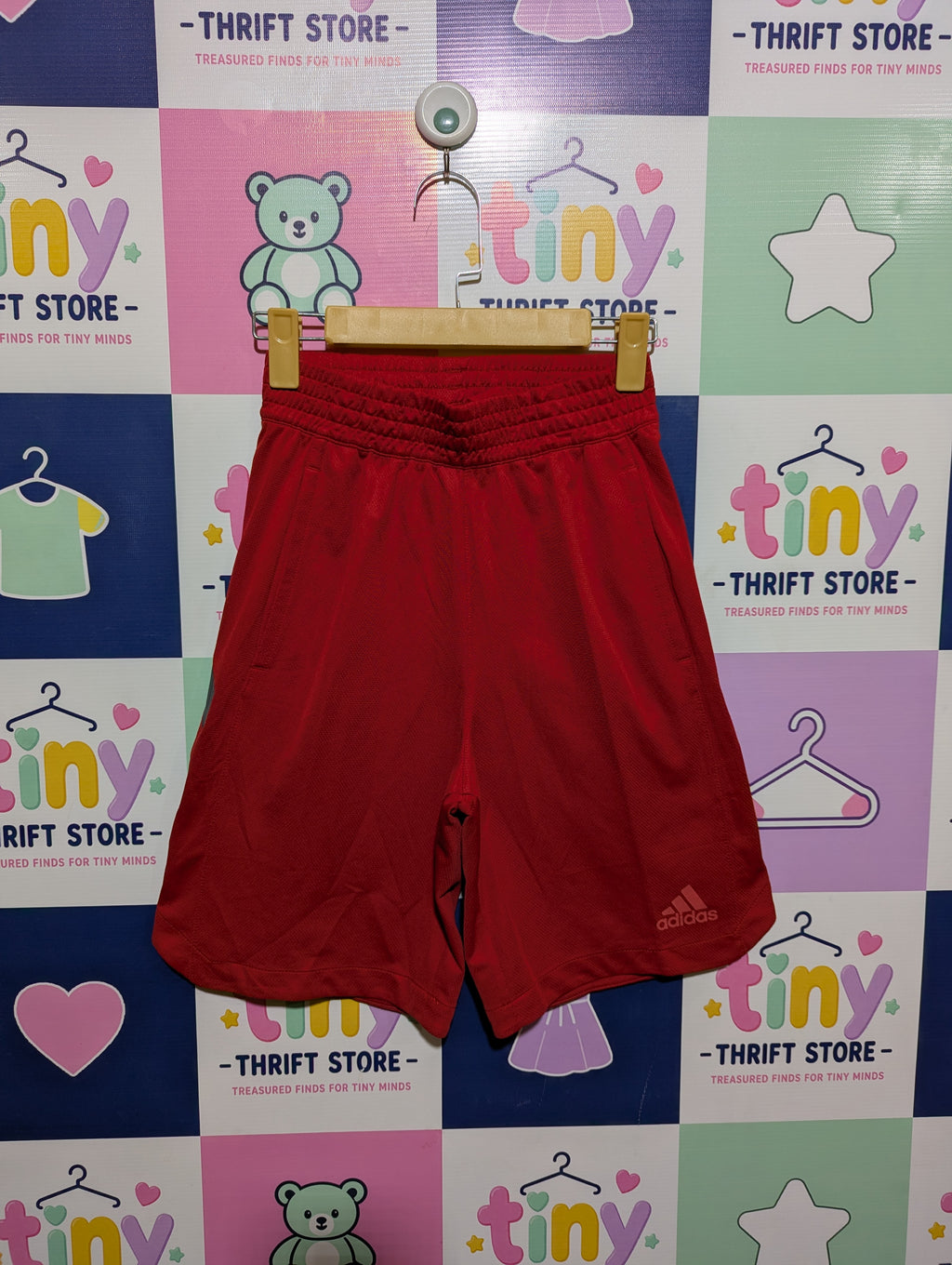 TITLE: Adidas Men's/Teens Red Athletic Performance Shorts - Size S (Adult S) Estimated Age 14+ Years AB1